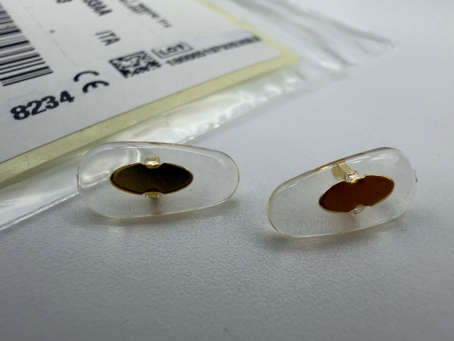 Oliver Peoples Sunglasses Eyeglasses Gold Replacement Nose Pads Clip Crimp on