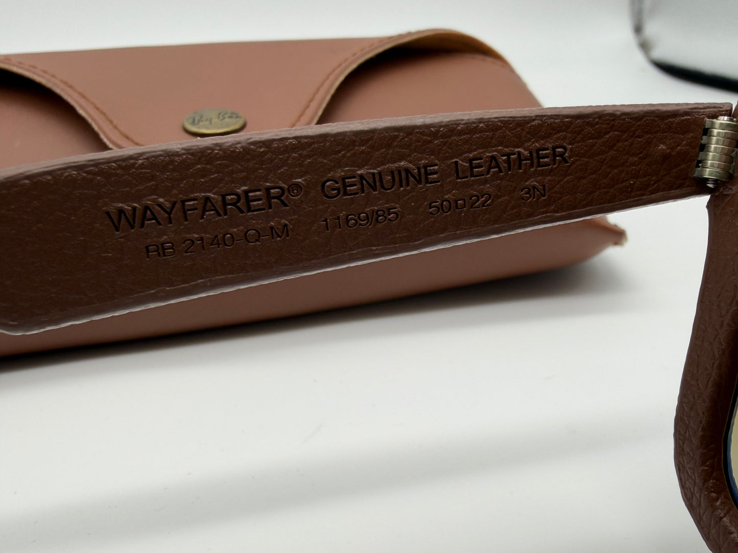 Ray-Ban Wayfarer Leather 50mm Matte Bronze-Copper / Brown Gradient RB 2140 - QM 1169 / 85 Italy Missing Box