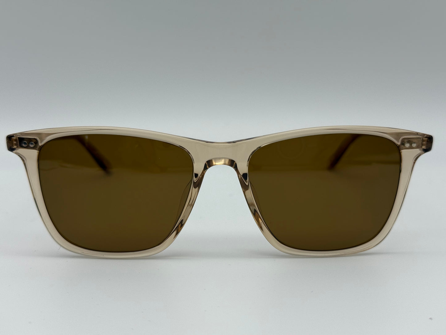 Garrett Leight Hayes Sun 52mm Brew / Pure Brown Polarized Glass Lens NEW