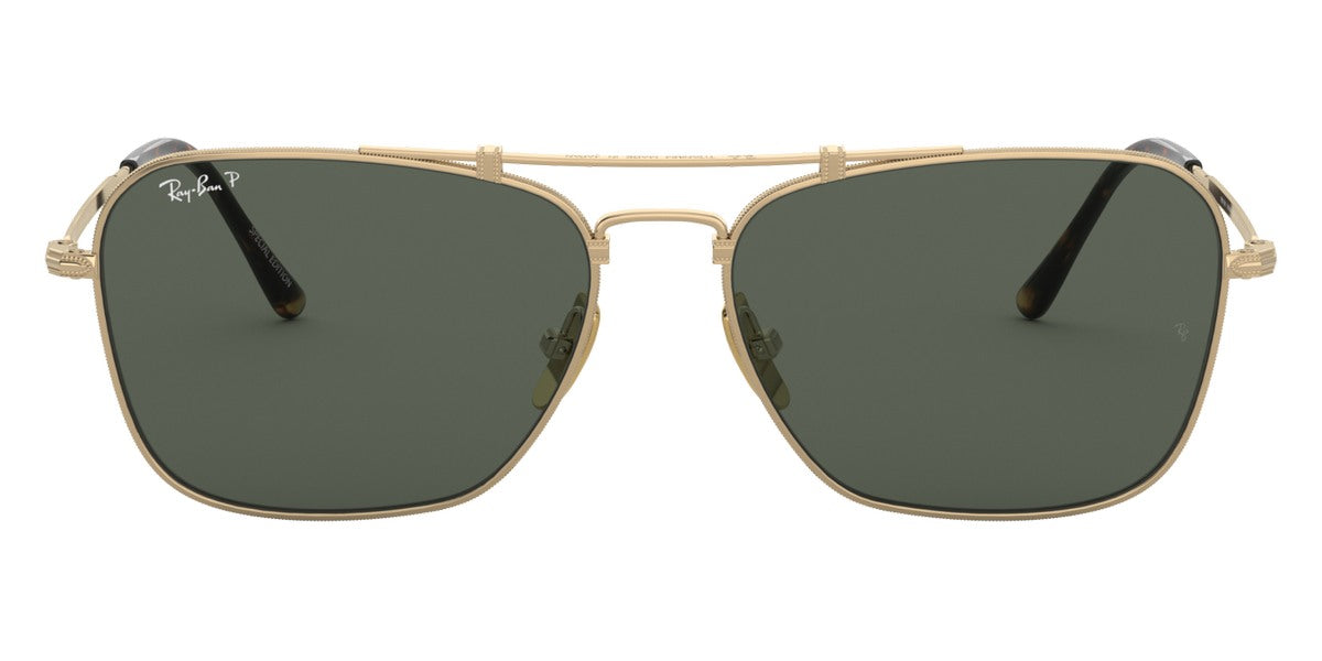 Ray-Ban Caravan Titanium 58mm 23K Gold Plated Frames / Polarized Glass Lens  9143 Made in Japan NEW