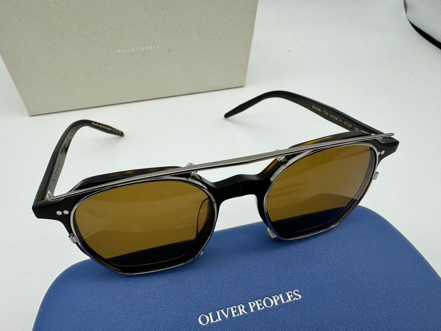 Oliver Peoples G. PONTI -5 47mm OV 5489 1722 Black / 362 Gradient Cognac Lens Japan NEW