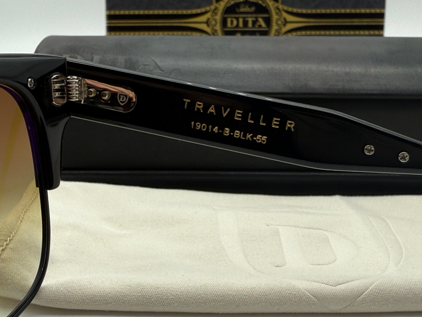 DITA Traveller 55mm Black / Iron Titanium Gold Gradient Japan NEW