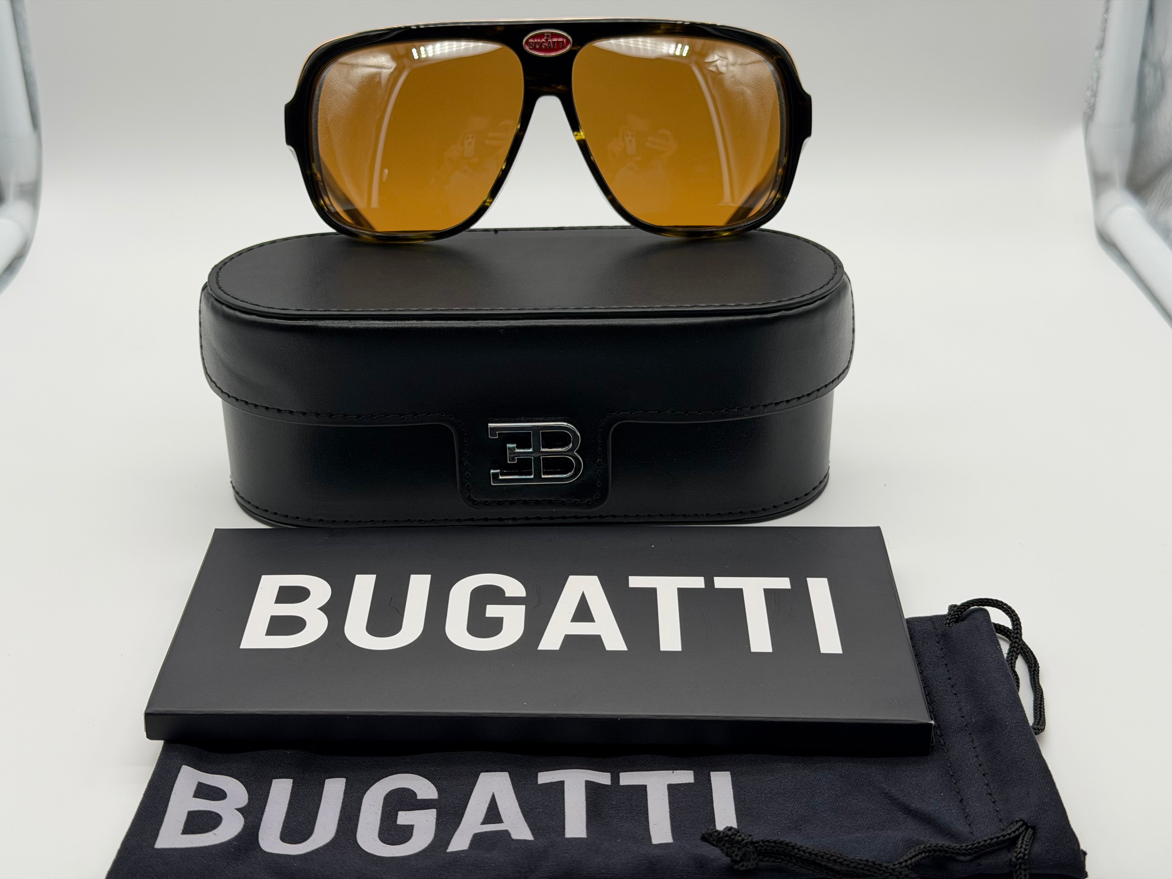 Bugatti Eyewear Model 06 60mm Dark Tortoise/ Brown Lens Japan NEW