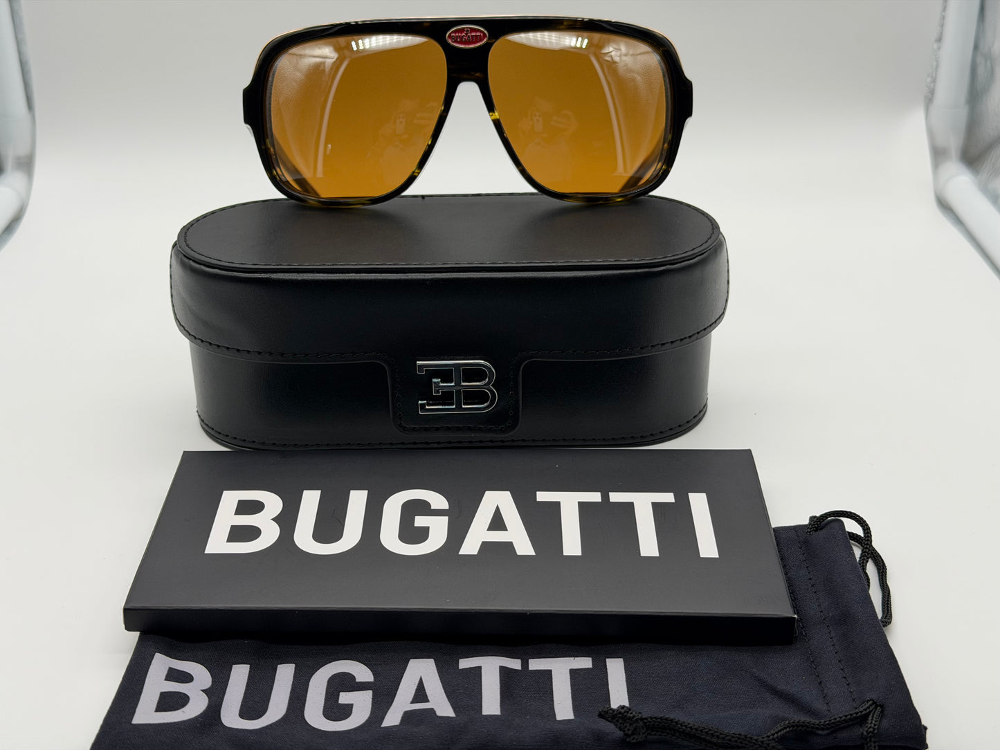 Bugatti Eyewear Model 06 60mm Dark Tortoise/ Brown Lens Japan NEW