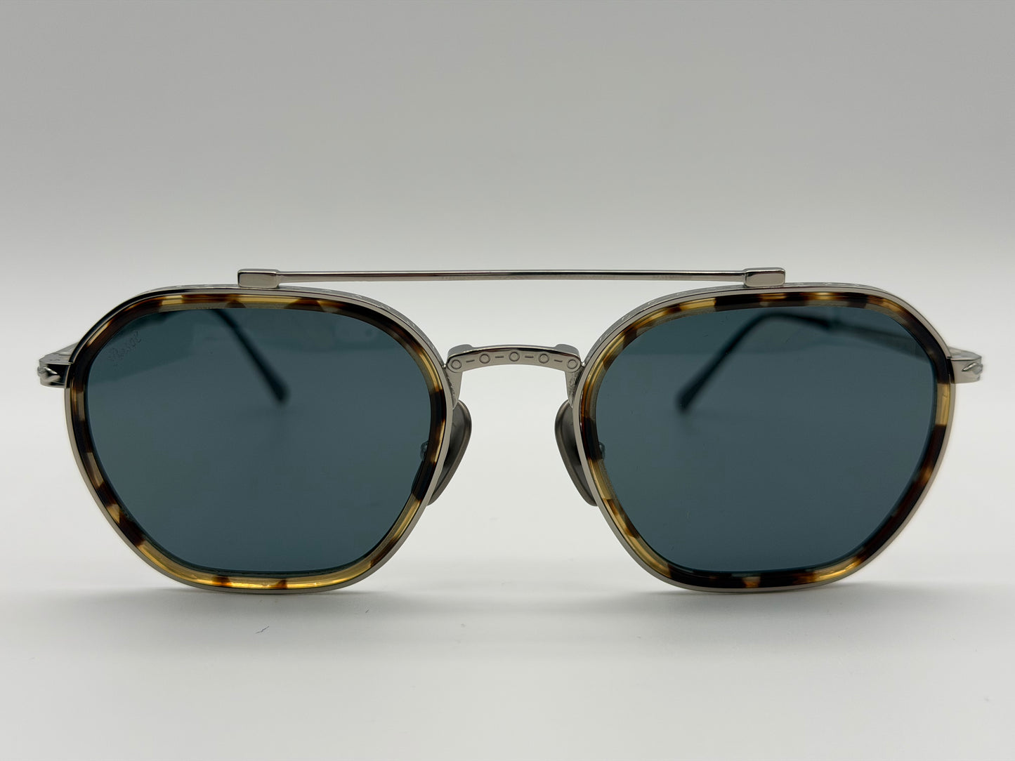 Persol PO 5010 ST 49mm Havana - Silver Titanium  / Blue Crystal Lens 8014R5 Japan NEW
