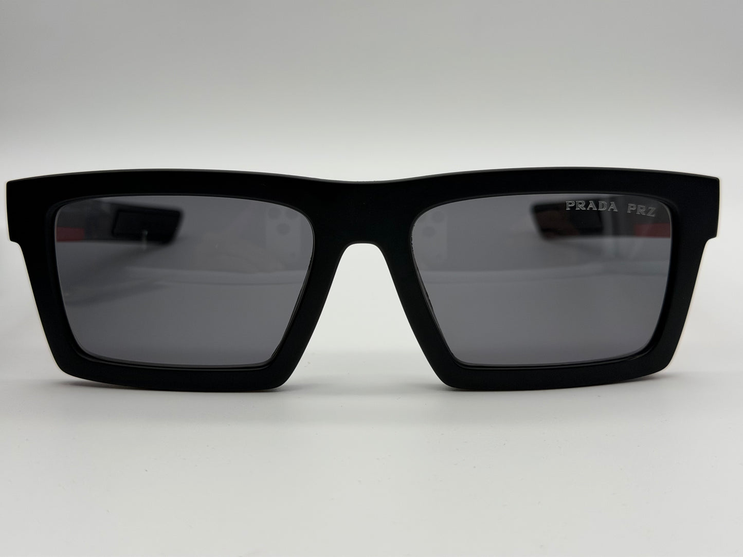 Prada Linea Rossa PS 02ZSU 55mm Dark Gray Polarized / Matte Black Italy Open Box