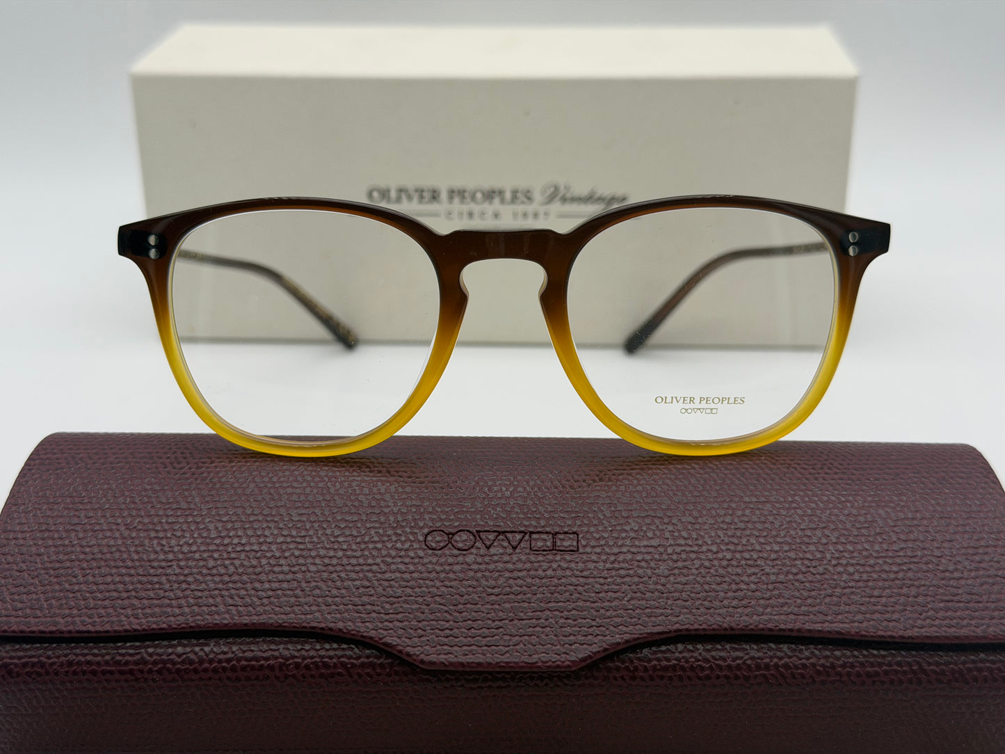 Oliver Peoples Finley 1993 48mm Whisky Gradient / Demo Lens 1746 Eyeglasses RX Ready Japan NEW