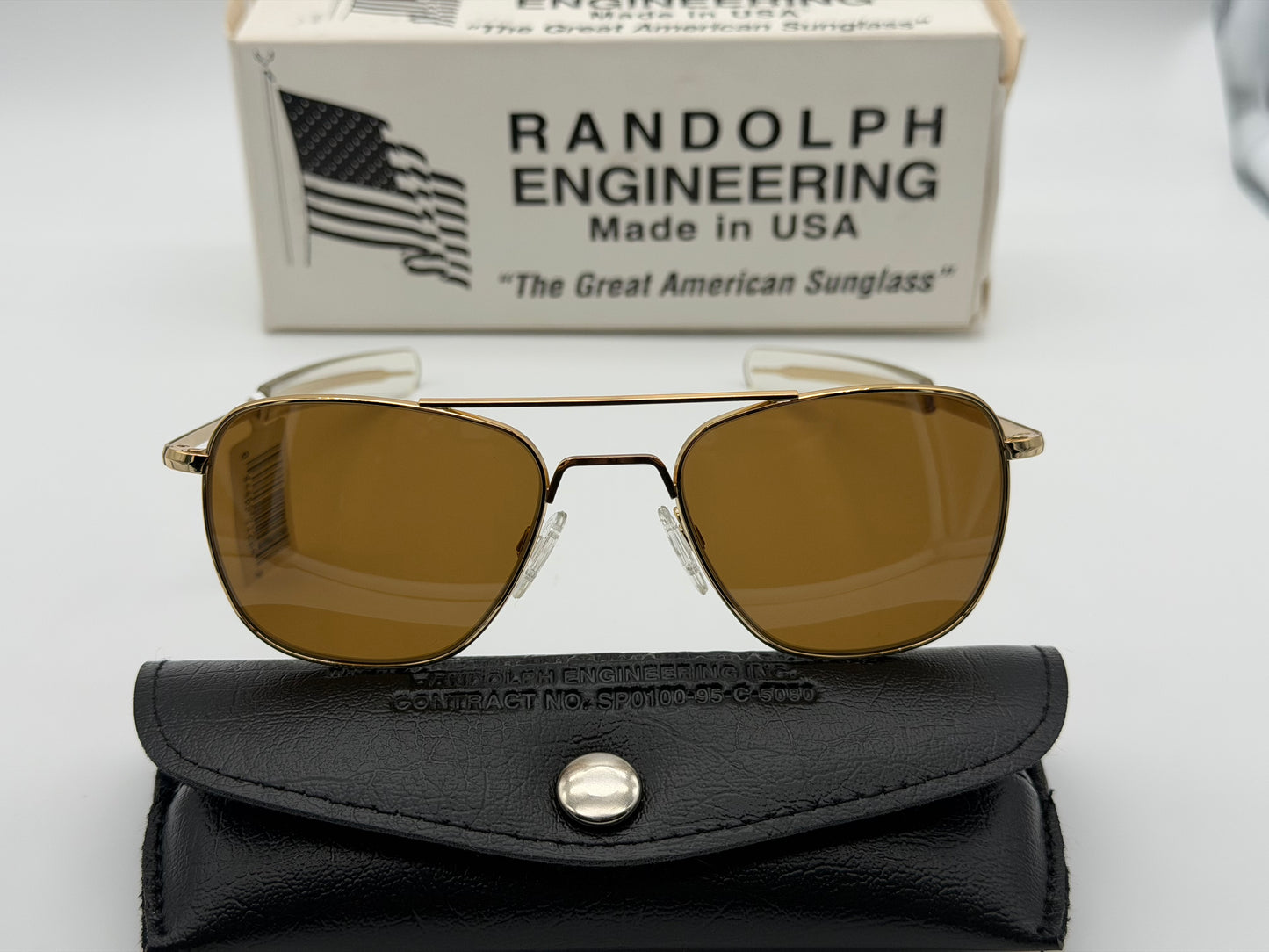 Vintage Randolph Engineering Aviator 52mm Gold / American Tan Bayonet AF 21612 G New Old Stock