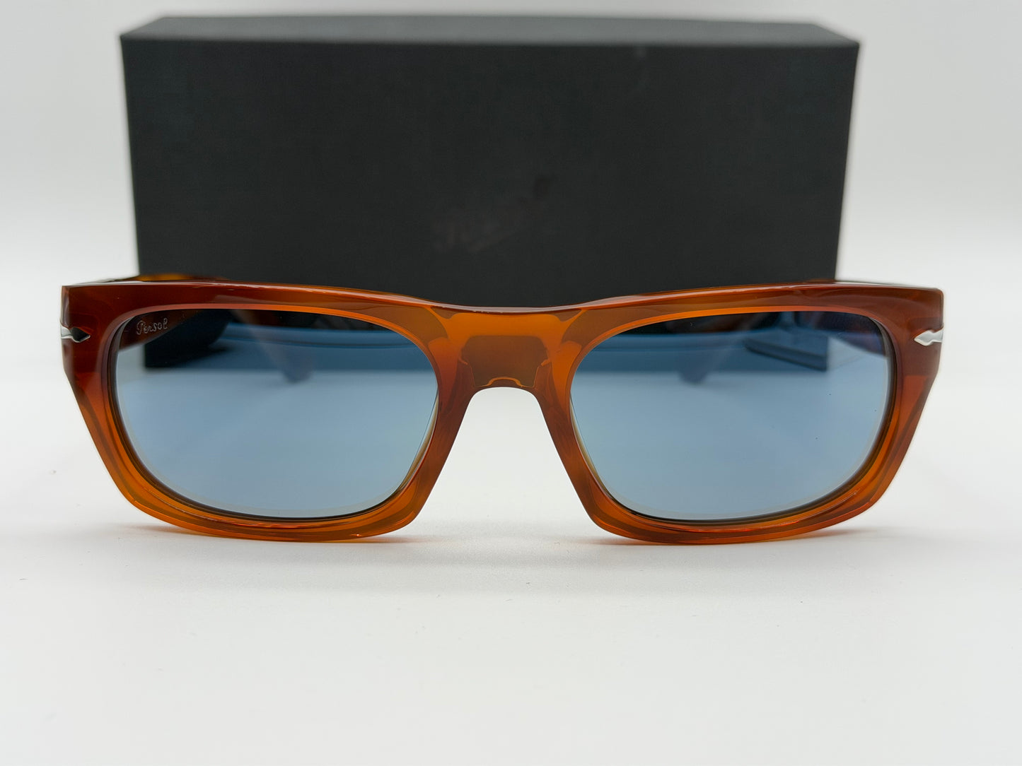 Persol PO 3398S 55mm Terra Di Siena / Light Blur Crystal 96 / 56 Italy NEW