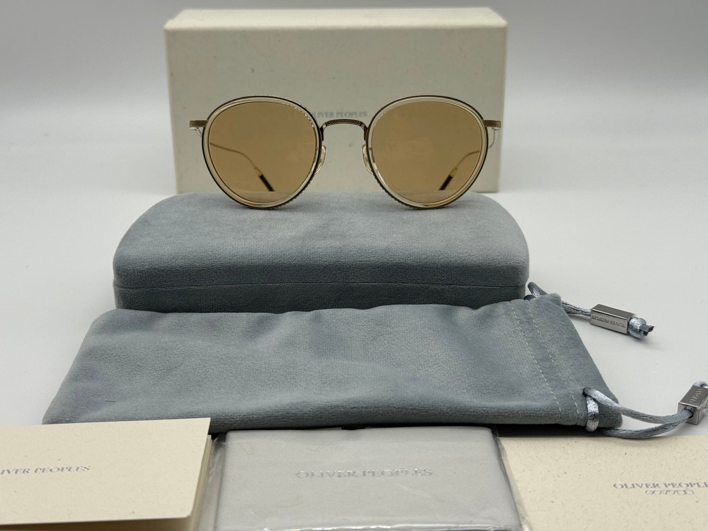 Oliver Peoples TK-8 48mm Titanium Gold / Buff - Demo Lens OV 1318 T 5327 Japan NEW