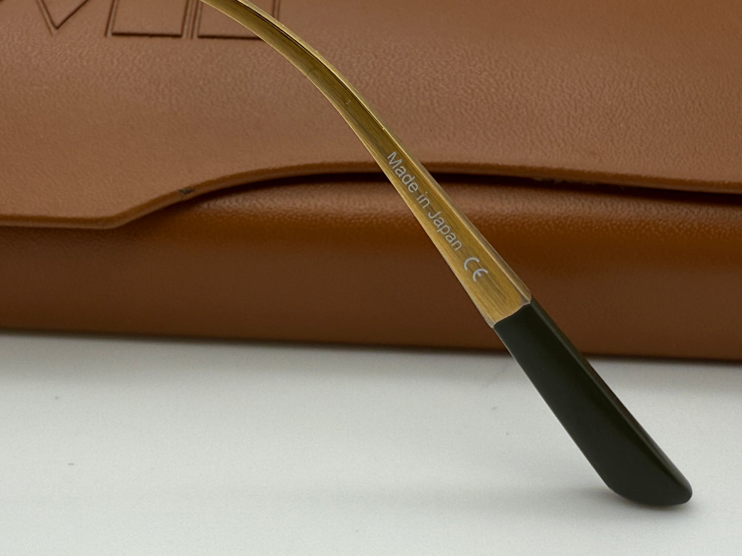 Oliver Peoples Shaefer VFX POLARIZED 55mm OV 1146 ST 5039/P1 Titanium Antique Gold Green PREOWNED