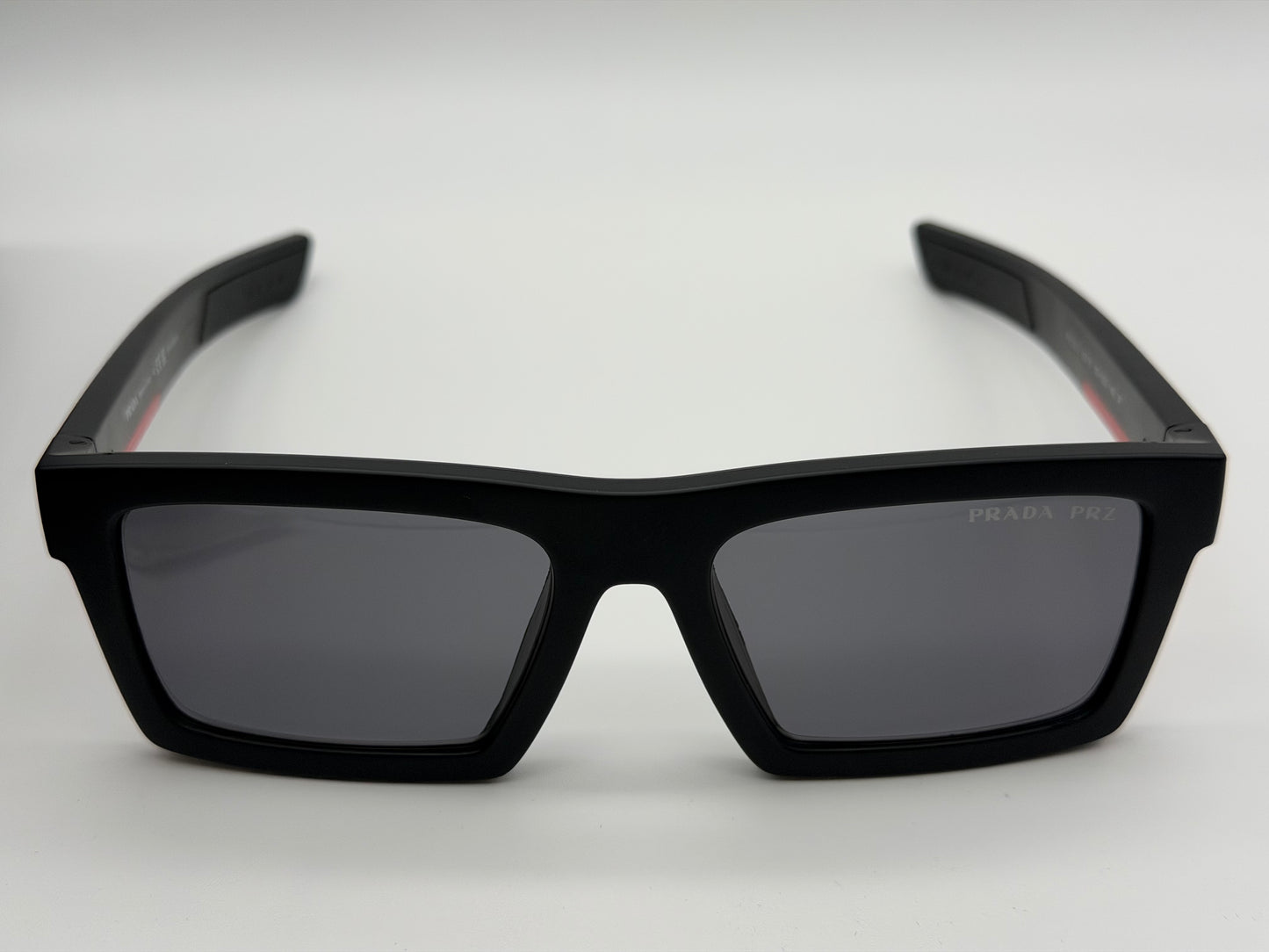 Prada Linea Rossa PS 02ZSU 55mm Dark Gray Polarized / Matte Black Italy Open Box