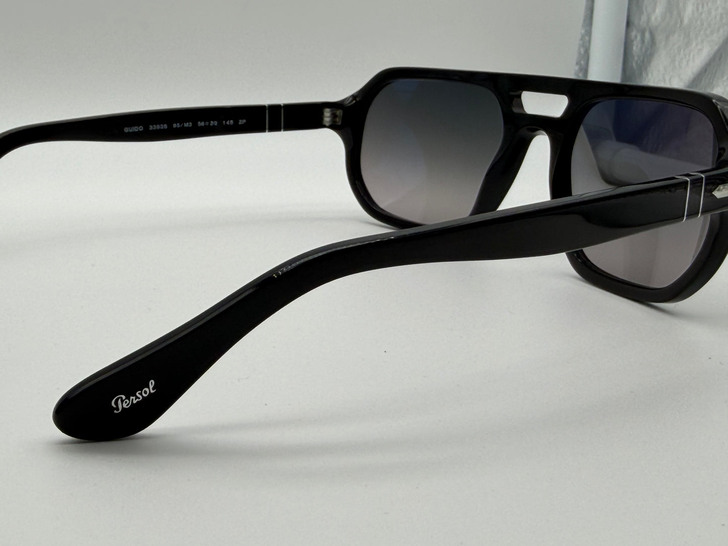 Persol Guido PO 3392 S 56mm Black / Gray Gradient Polarized 95 / M3 Itlay NEW