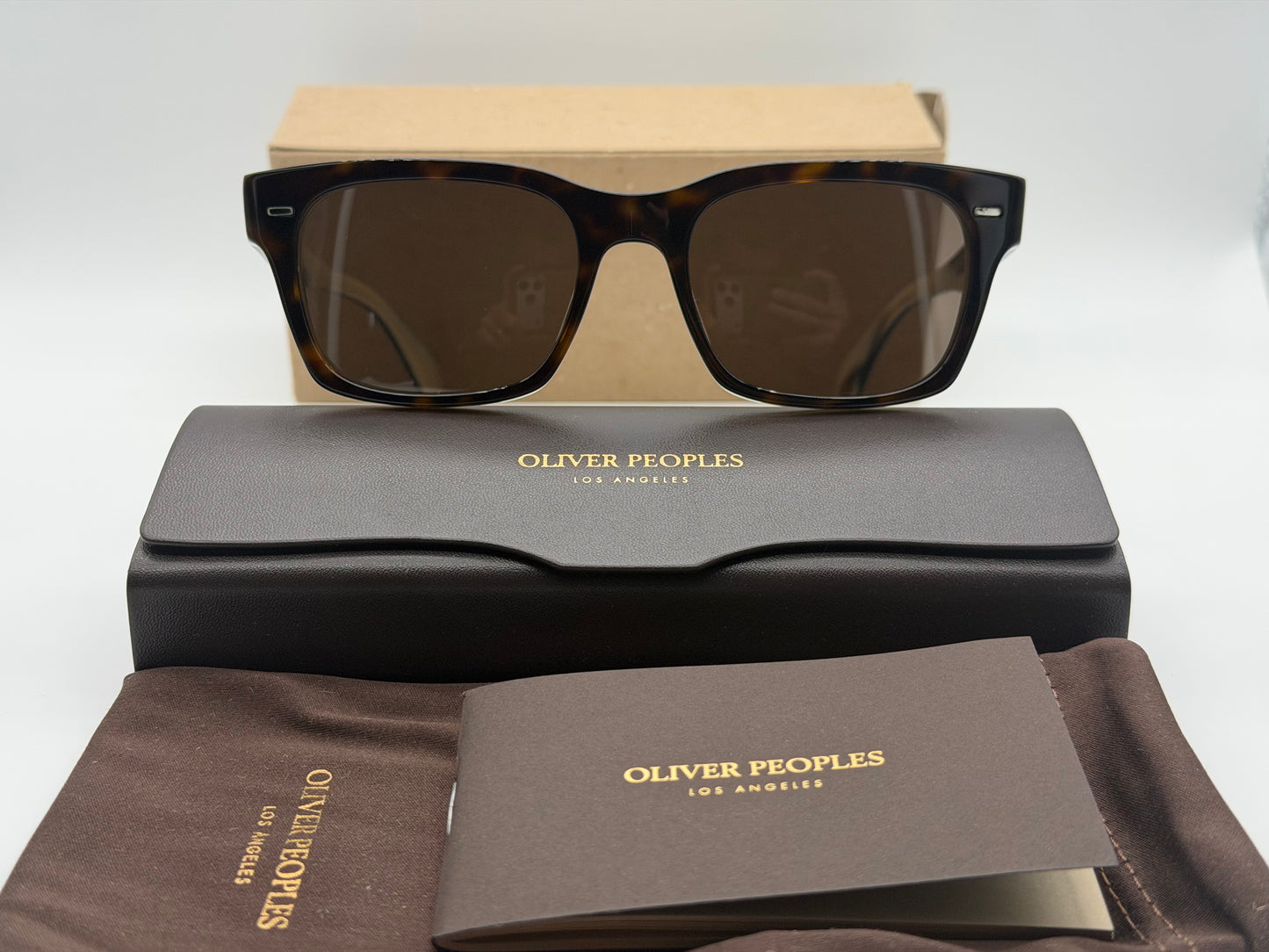 Oliver Peoples  RYCE SUN OV 5332 SU 54mm 362 / Horn - Brown Lens Italy Open Box