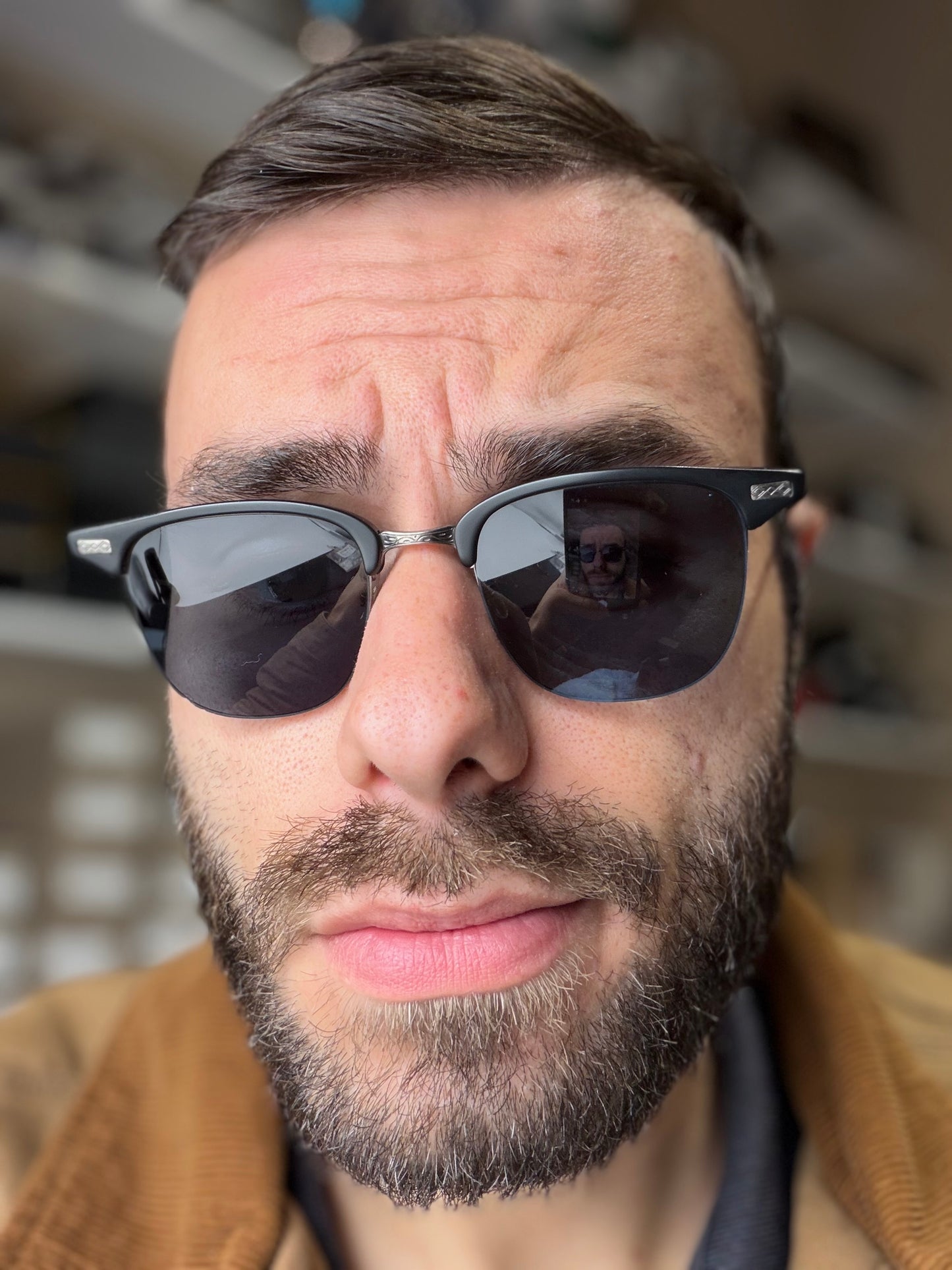 Oliver Peoples Executive I 48mm OV 1172 ST 1465 / Matt Black / Blue Titanium Limited Edition Japan Preowned