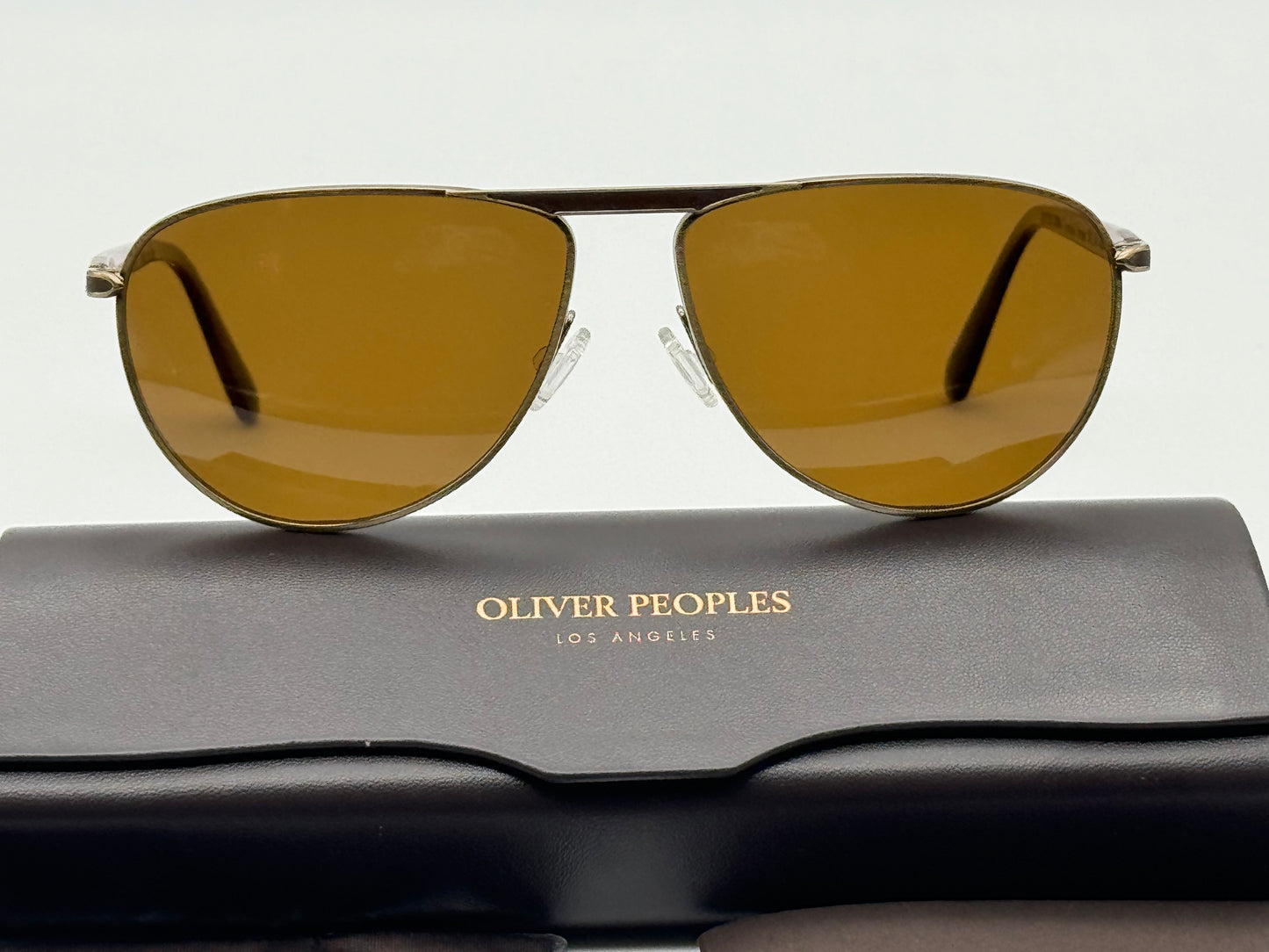 OLIVER PEOPLES POUR BERLUTI CONDUIT STREET Polarized 59mm OV 1213 SQ 5039N6 Italy Tobacco Bisque Antique Gold Bourbon NEW