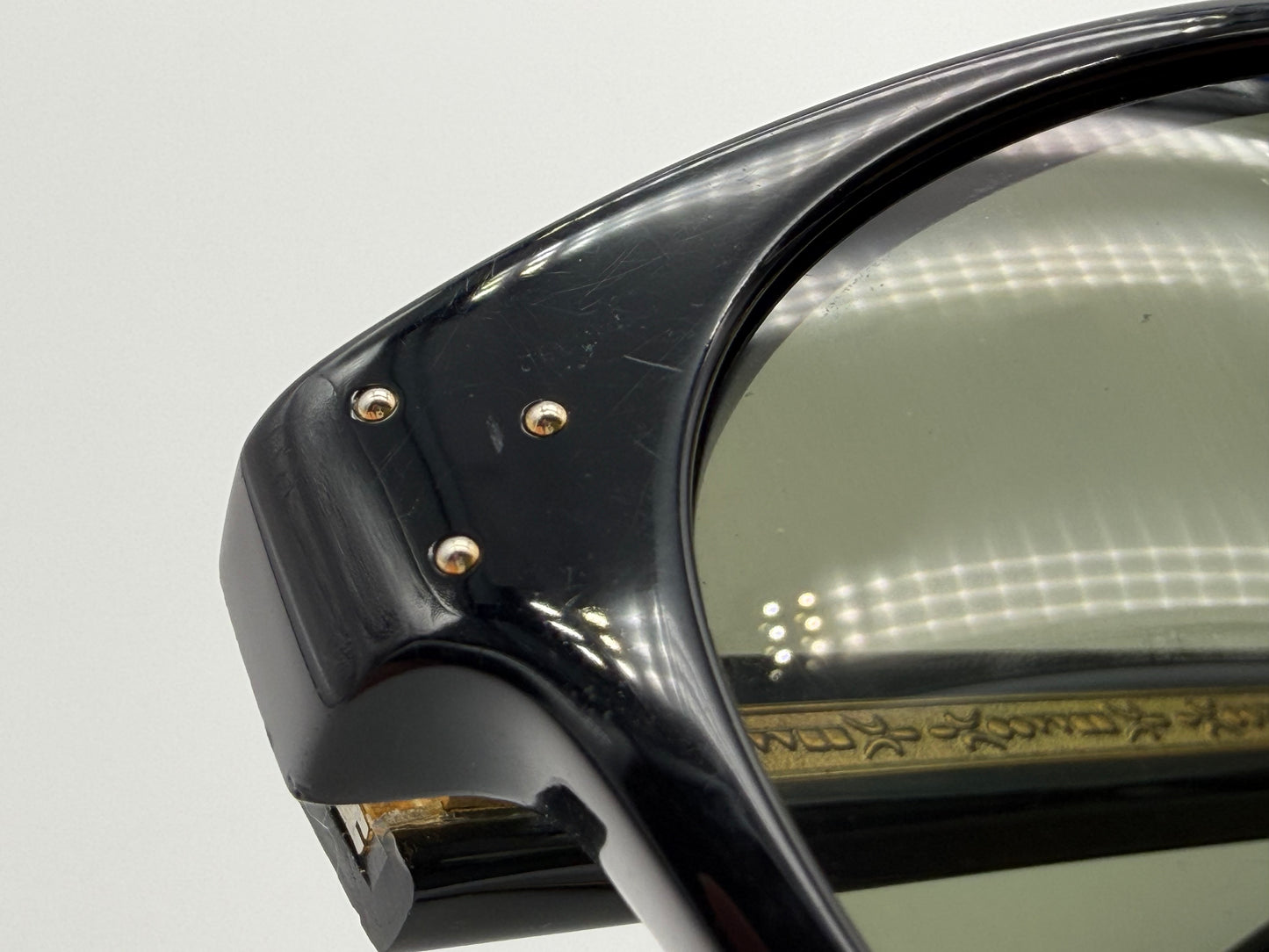 Oliver Peoples Daddy B. 58mm 1st Gen OV 5091S 4590 Black Gold / Green Japan Preowned