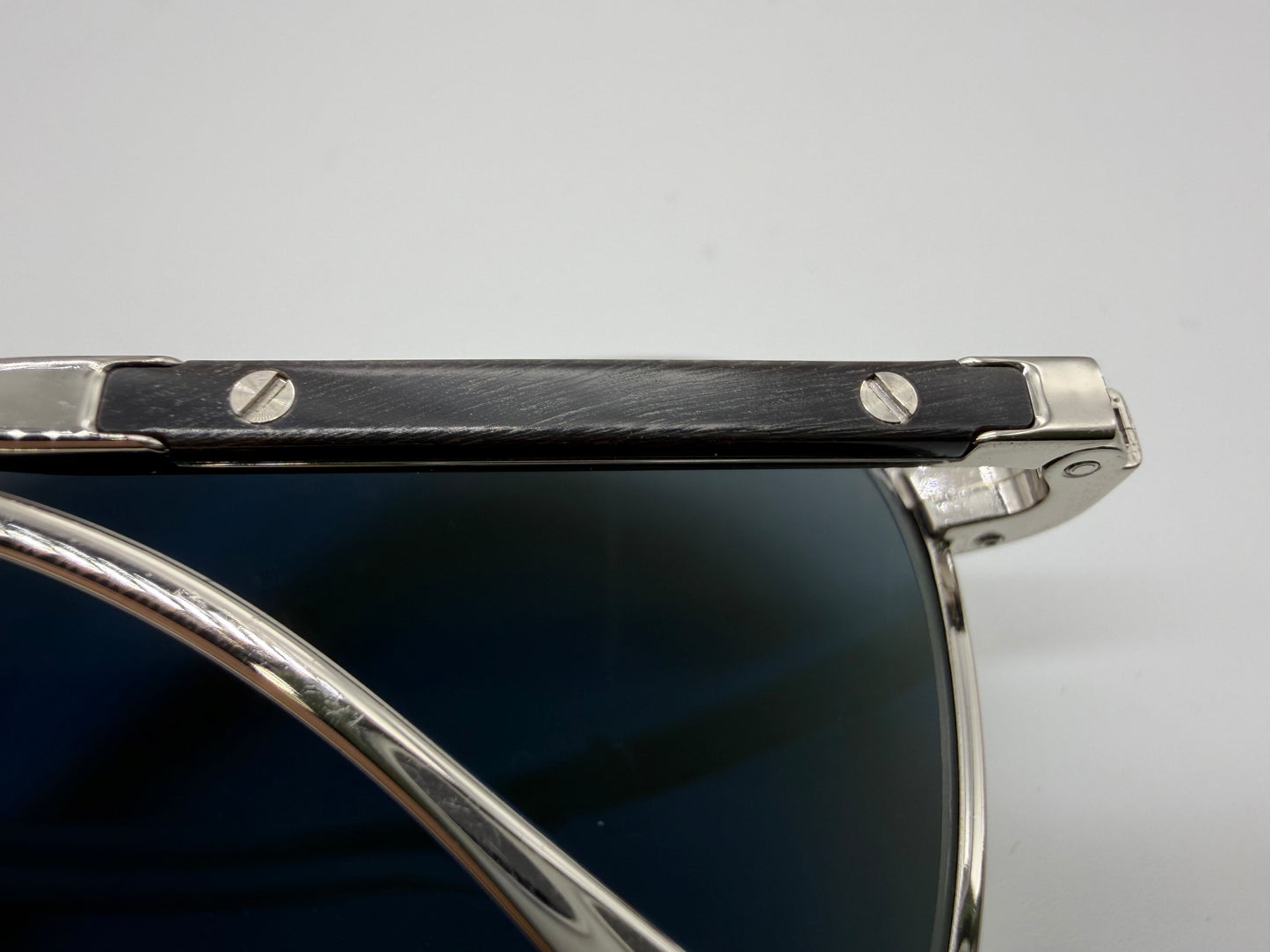 Oliver Peoples Brunello Cucinelli Disoriano 58mm  Silver / Midnight Express Polarized OV 1301S 5036P2 Polarized Italy Preowned