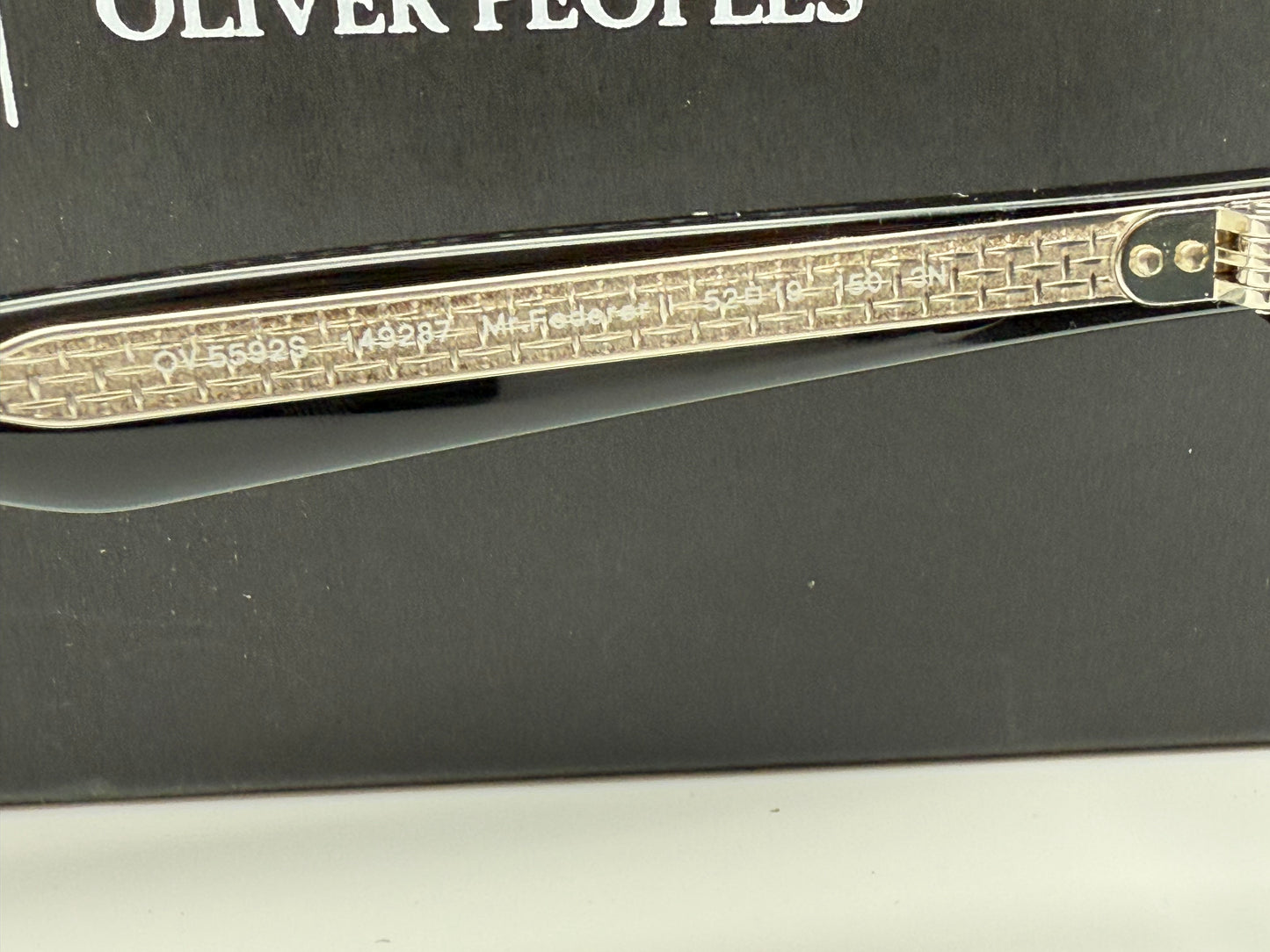 Oliver Peoples Mr. Federer II 52mm Black / Dark Slate OV 5592 149287 Itlay Open Box