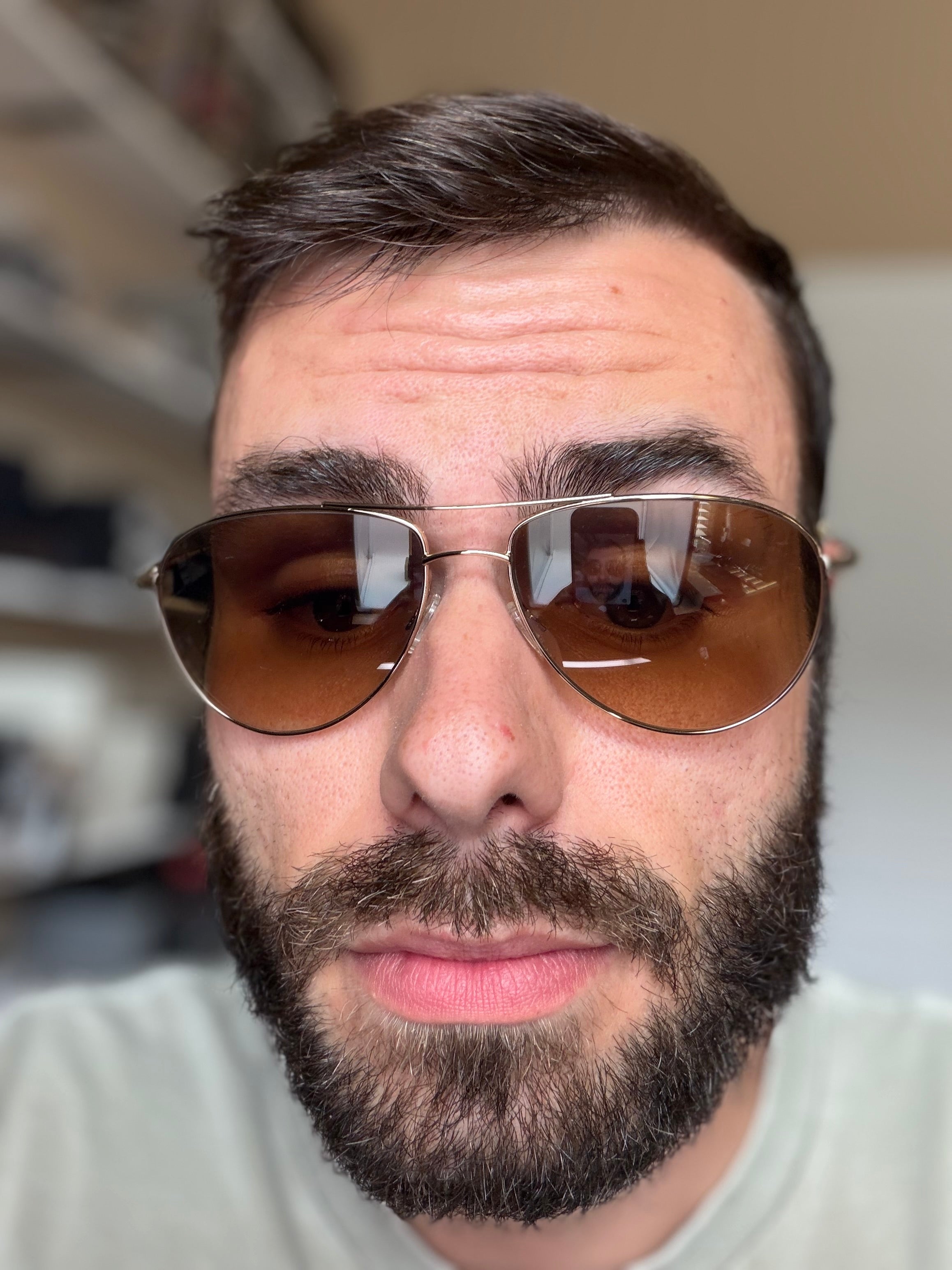 Oliver Peoples Benedict 57mm OV 1002S Gold/Chrome Amber VFX (5242