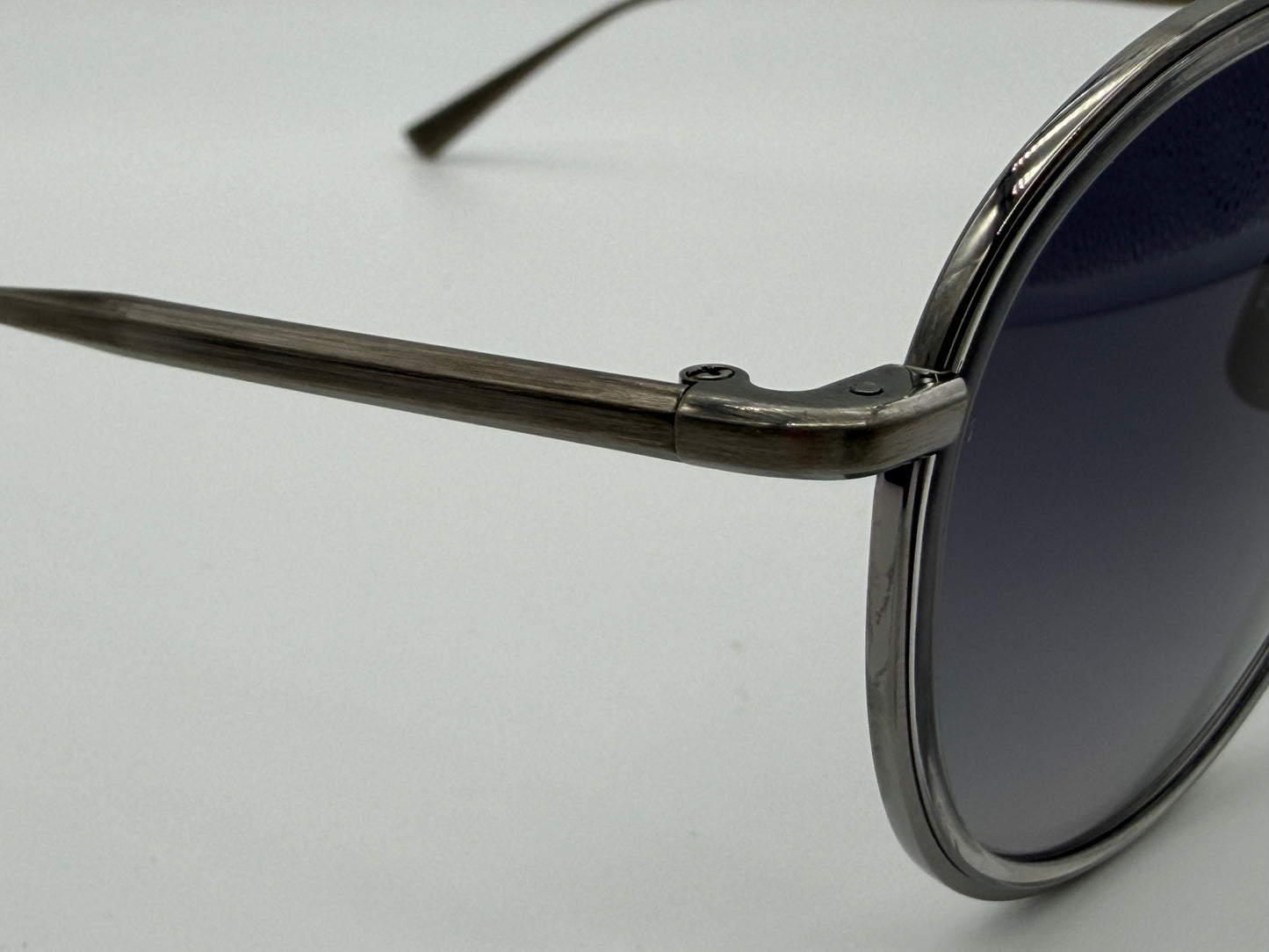 Salt Optics Columbia 56mm Polarized Titanium Aviator w/ Gradient Lens Silver-Tone Smoke / Grey Gradient NEW