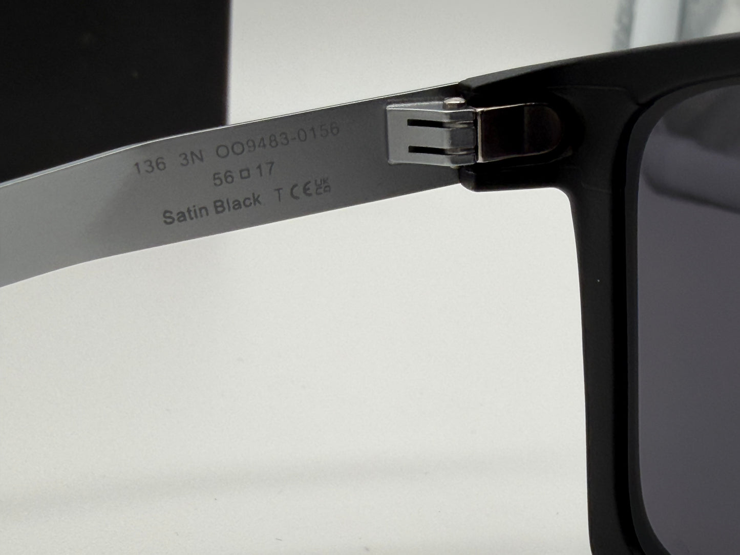 Oakley Exchange Sun 56mm Prizm Black / Satin Black Silver OO 9483 NEW