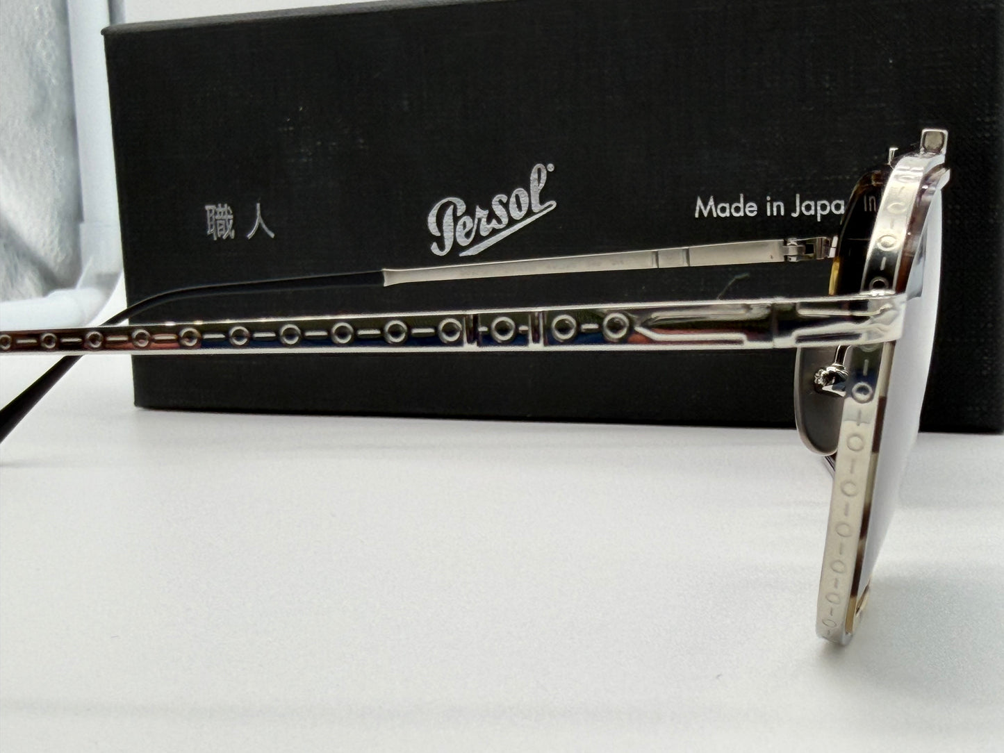 Persol PO 5010 ST 49mm Havana - Silver Titanium  / Blue Crystal Lens 8014R5 Japan NEW