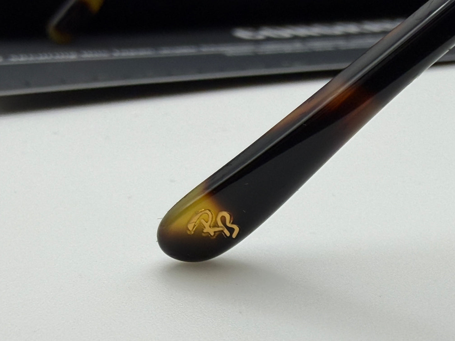 Ray-Ban Round Double Bridge Titanium 50mm Antique Gold / Gray RB 8147 913757 Japan NEW