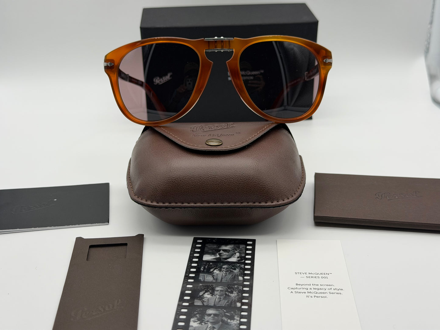 Persol 714 SM 54mm Terra DI Siena / Violet 96 / 53 Folding Steve McQueen limited Itlay NEW