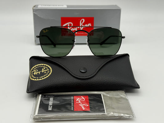 Ray-Ban RB 3557 51mm Black / G 15 Glass Lens Italy NEW
