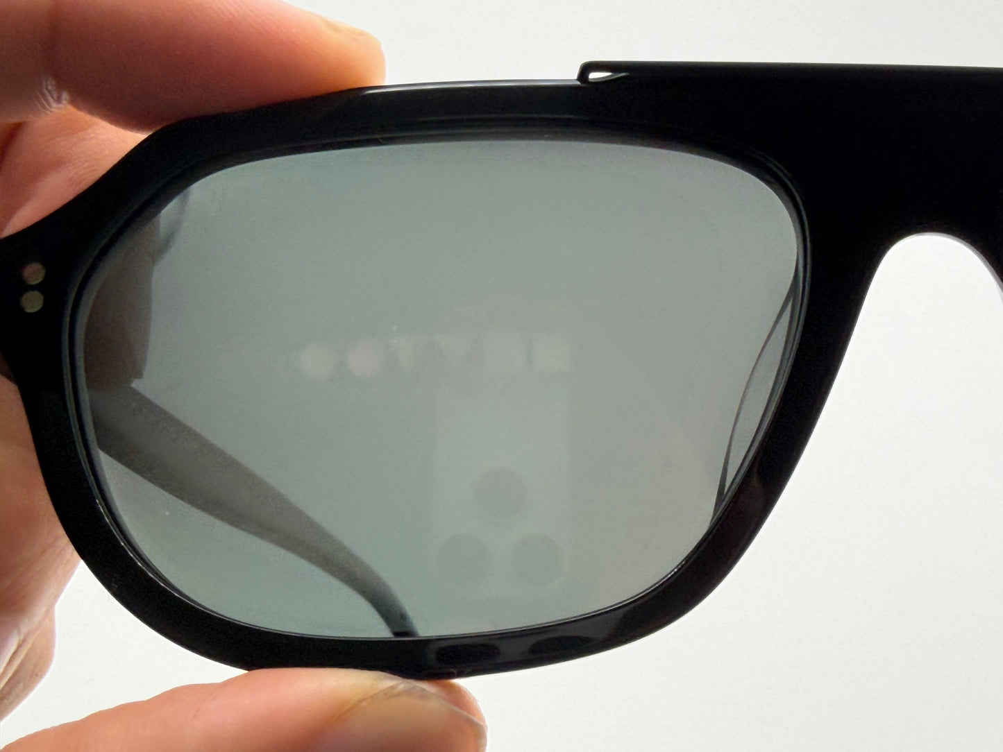 Oliver Peoples Estin 58mm Black Acetate / Midnight Express Polarized Crystal Lens Japan Preowned