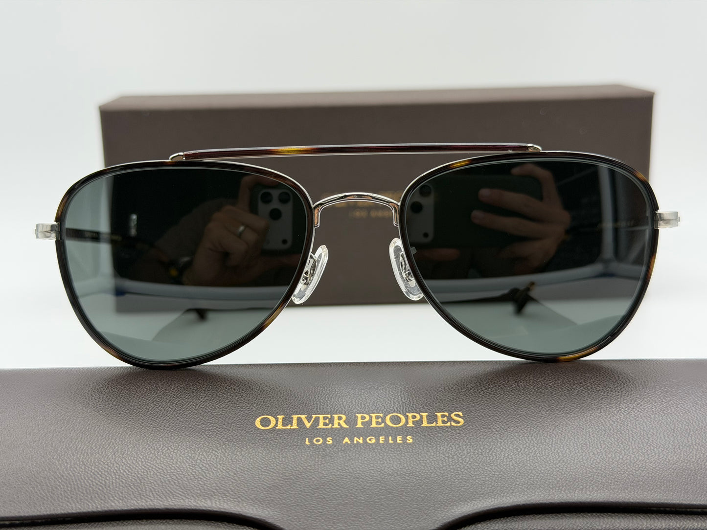Oliver Peoples Sacoye 52mm OV 1372 ST Silver Titanium / Midnight Express Polarized Crystal Japan NEW
