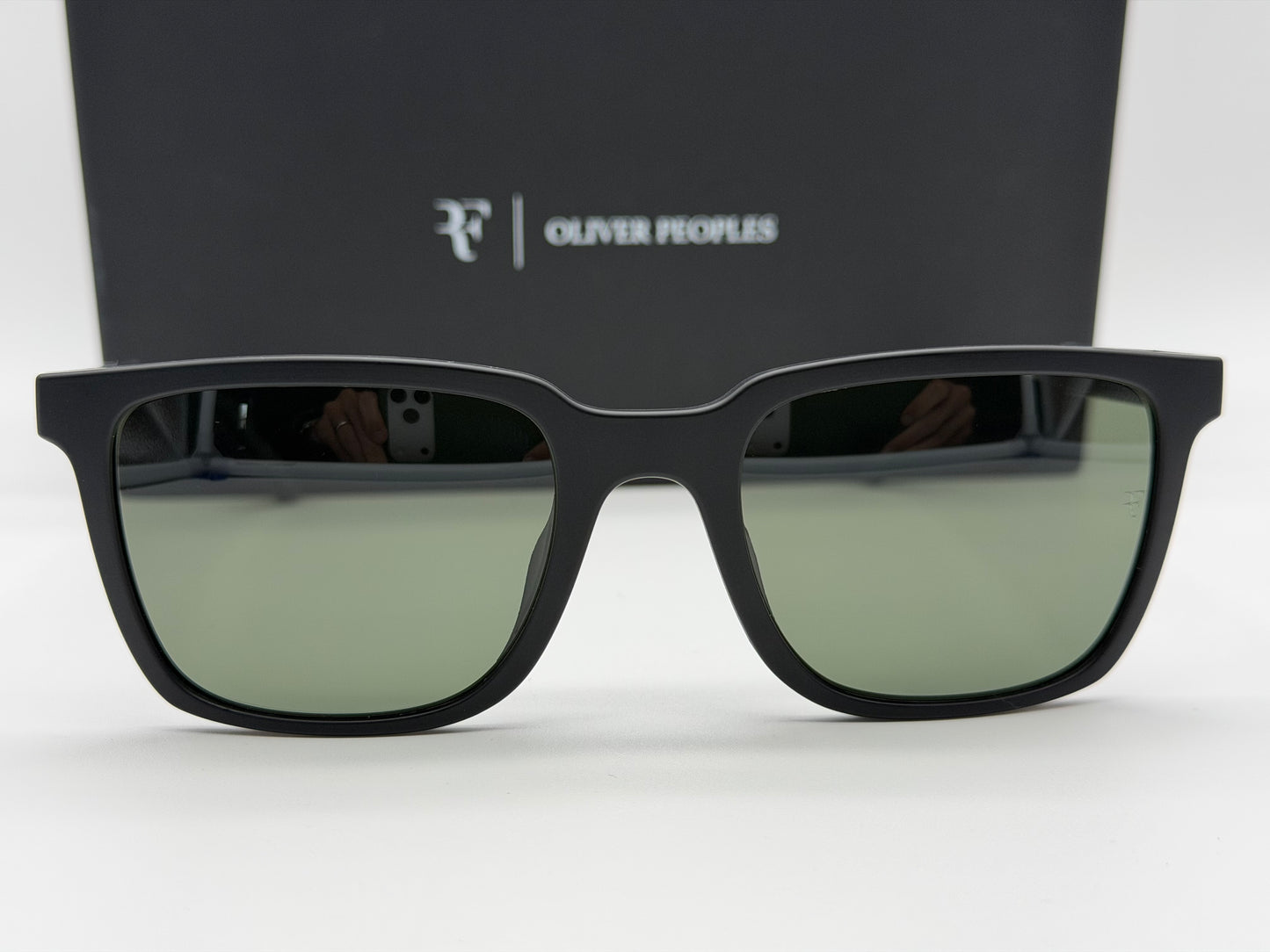 Oliver Peoples MR.FEDERER OV 5553SU Semi Matte Black/G-15 Polarized Sunglasses Italy NEW