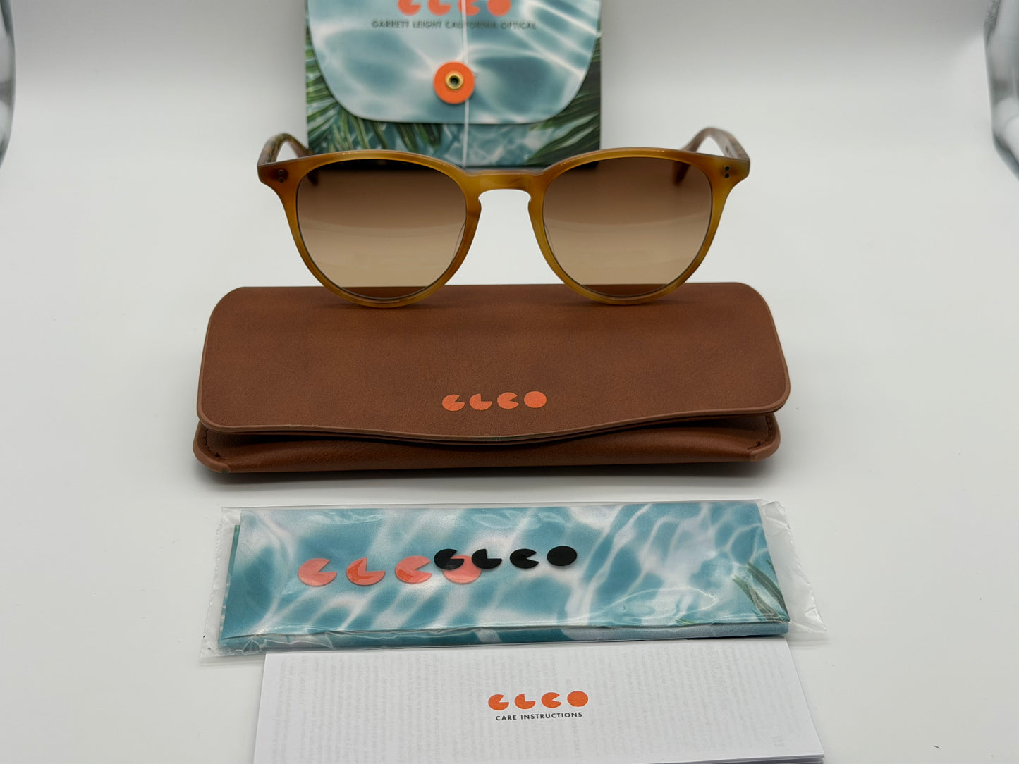 Garrett Leight Manzanita 50mm Ember Tortoise / California Dream Gradient EMT NEW