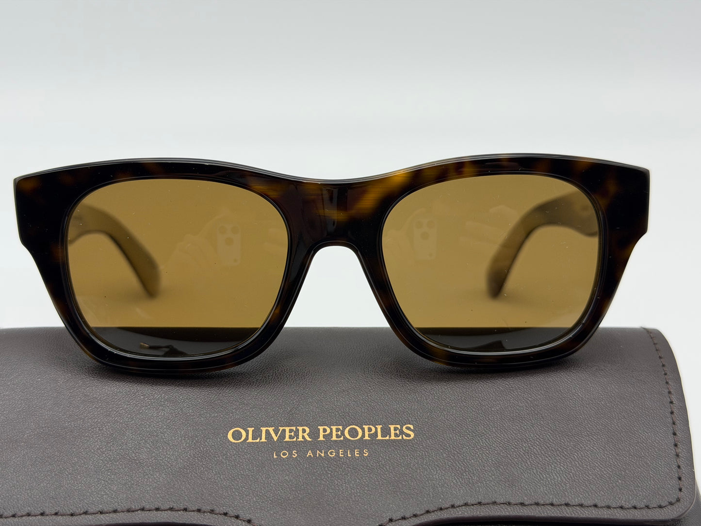 OLIVER PEOPLES Keenan 51mm Square Sunglasses 362 Horn / Brown Polar NEW