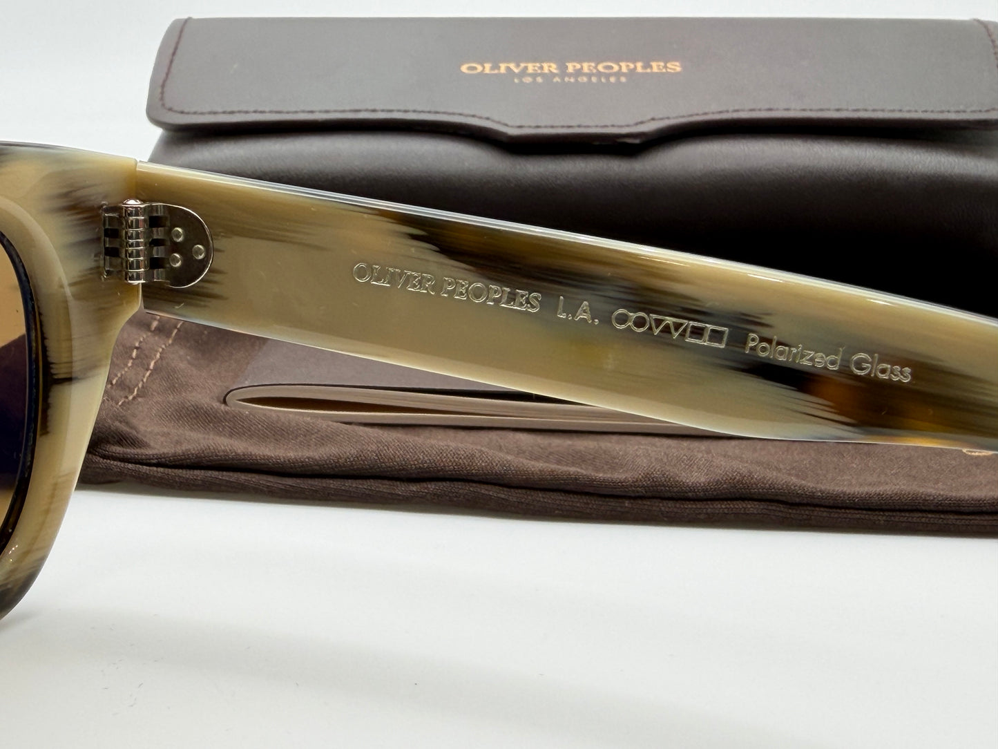 OLIVER PEOPLES Keenan 51mm Square Sunglasses 362 Horn / Brown Polar NEW