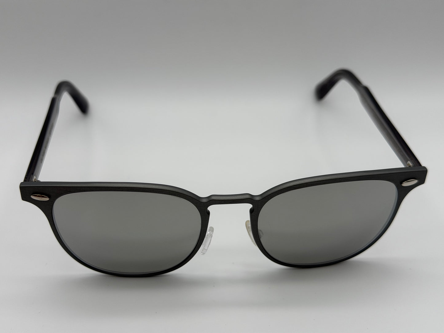 Oliver Peoples Sheldrake Metal 54mm OV 1179 s 52286G Brushed Gunmetal  / Silver Mirror Lens Preowned