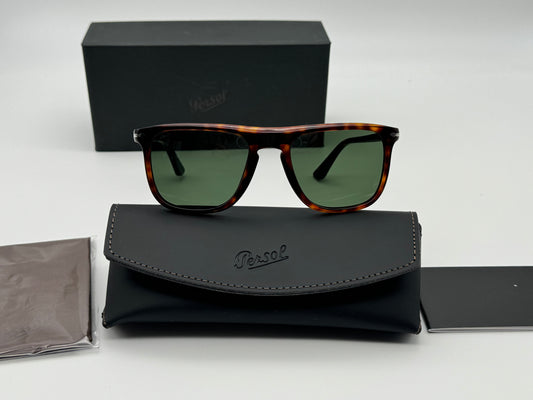Persol PO 3336 s 54mm Havana / Green 24/31 Italy Open Box