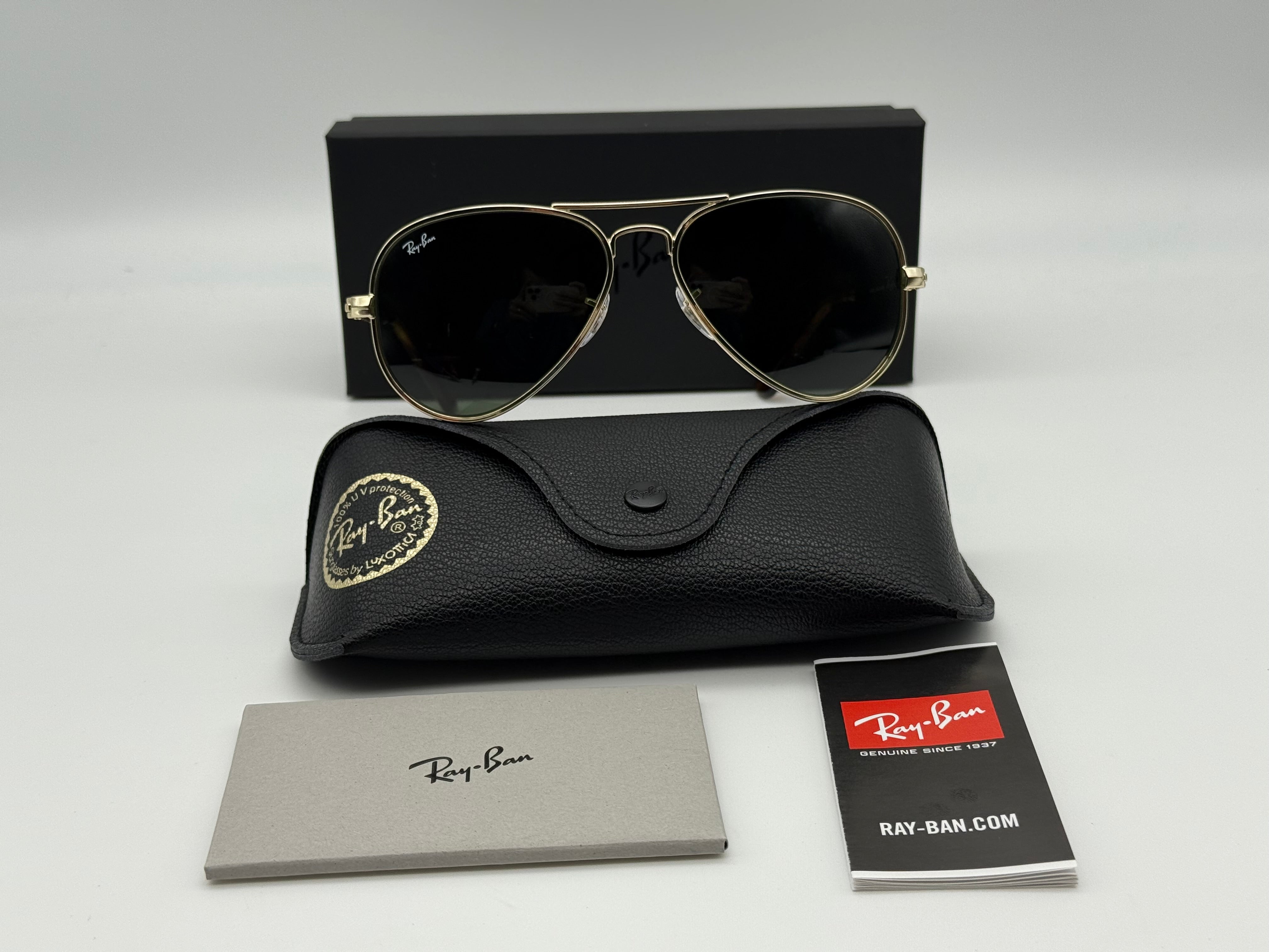 Ray-Ban Aviator Max 58mm Gold / G 15 001 / 31 Italy NEW – Shade