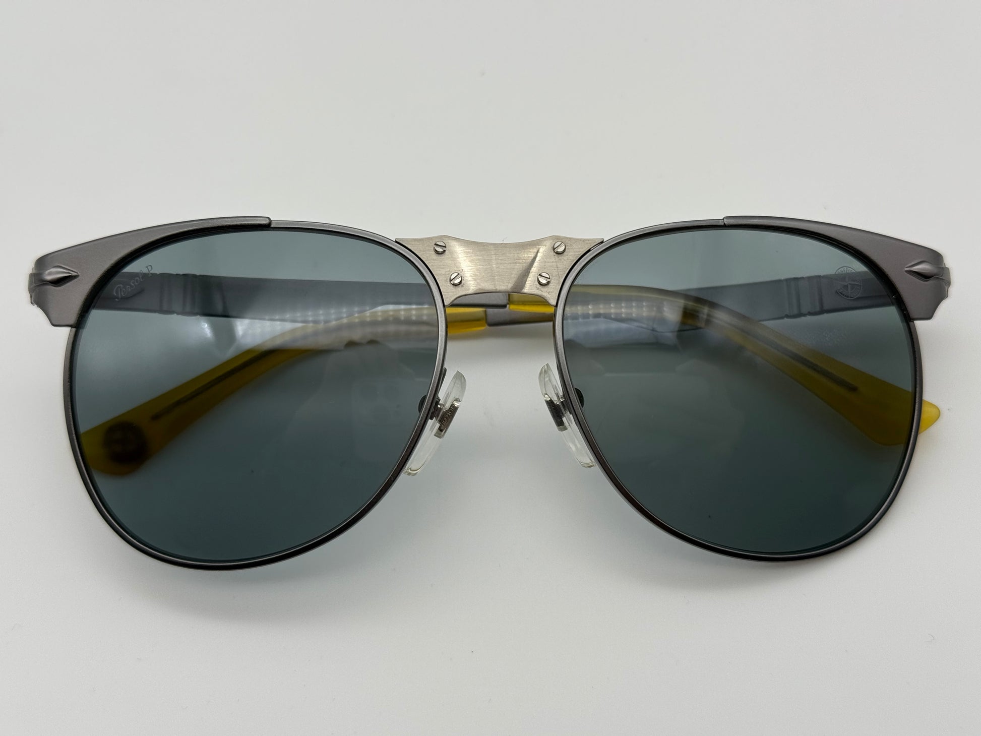 stone island goggles Persol x Stone Island PO 2470S 55mm Metal Pilot Italy Preowned – Shade Review Store