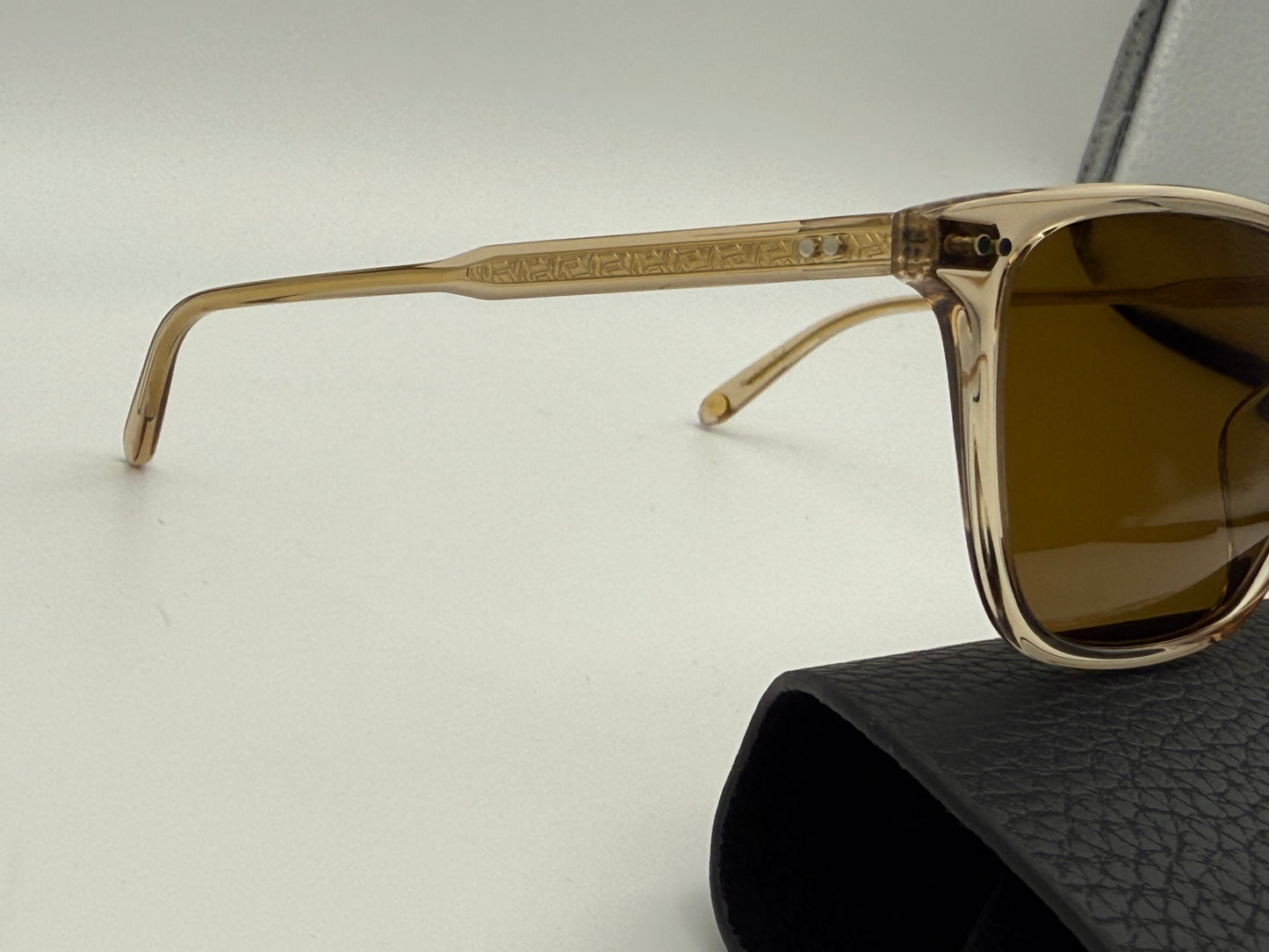 Garrett Leight Hayes Sun 52mm Brew / Pure Brown Polarized Glass Lens NEW