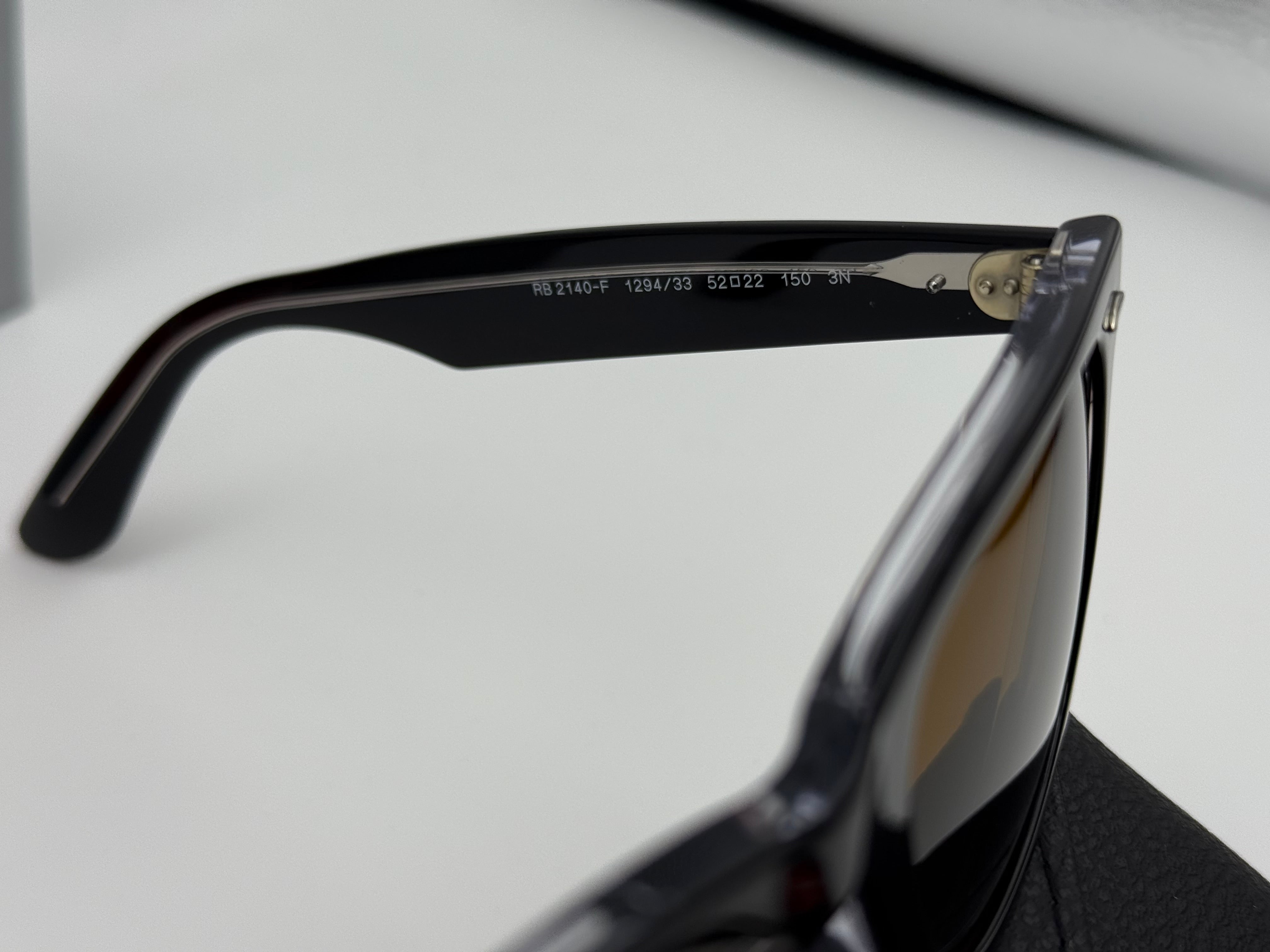 Ray-Ban Original Wayfarer 52mm RB 2140 Black Transparent/ Brown B