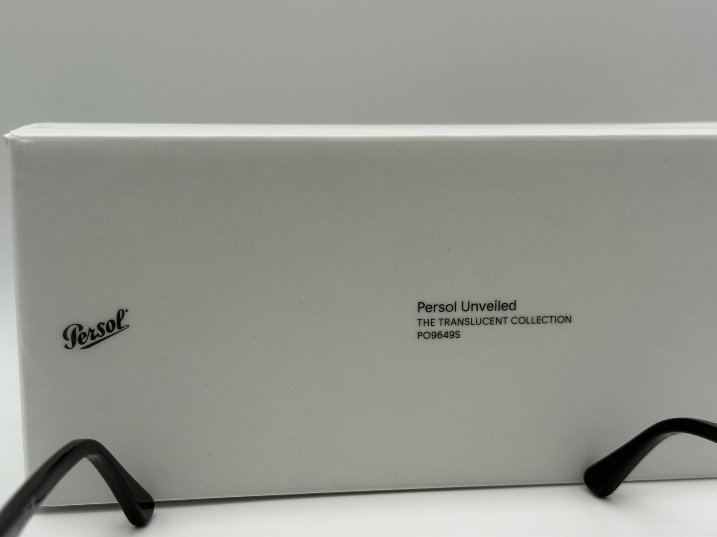 Persol PO 9649 55mm Transparent Blue / Brown Glass 114133 Italy NEW