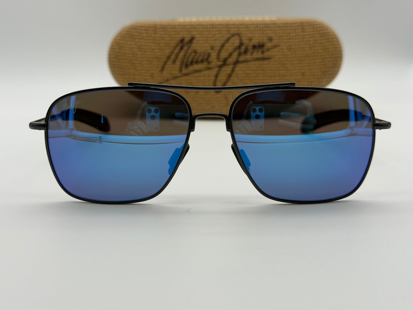 Maui Jim Island Life 57mm Blue Hawaii Gunmetal Exclusive Sunglasses Tommy Bahama Preowned