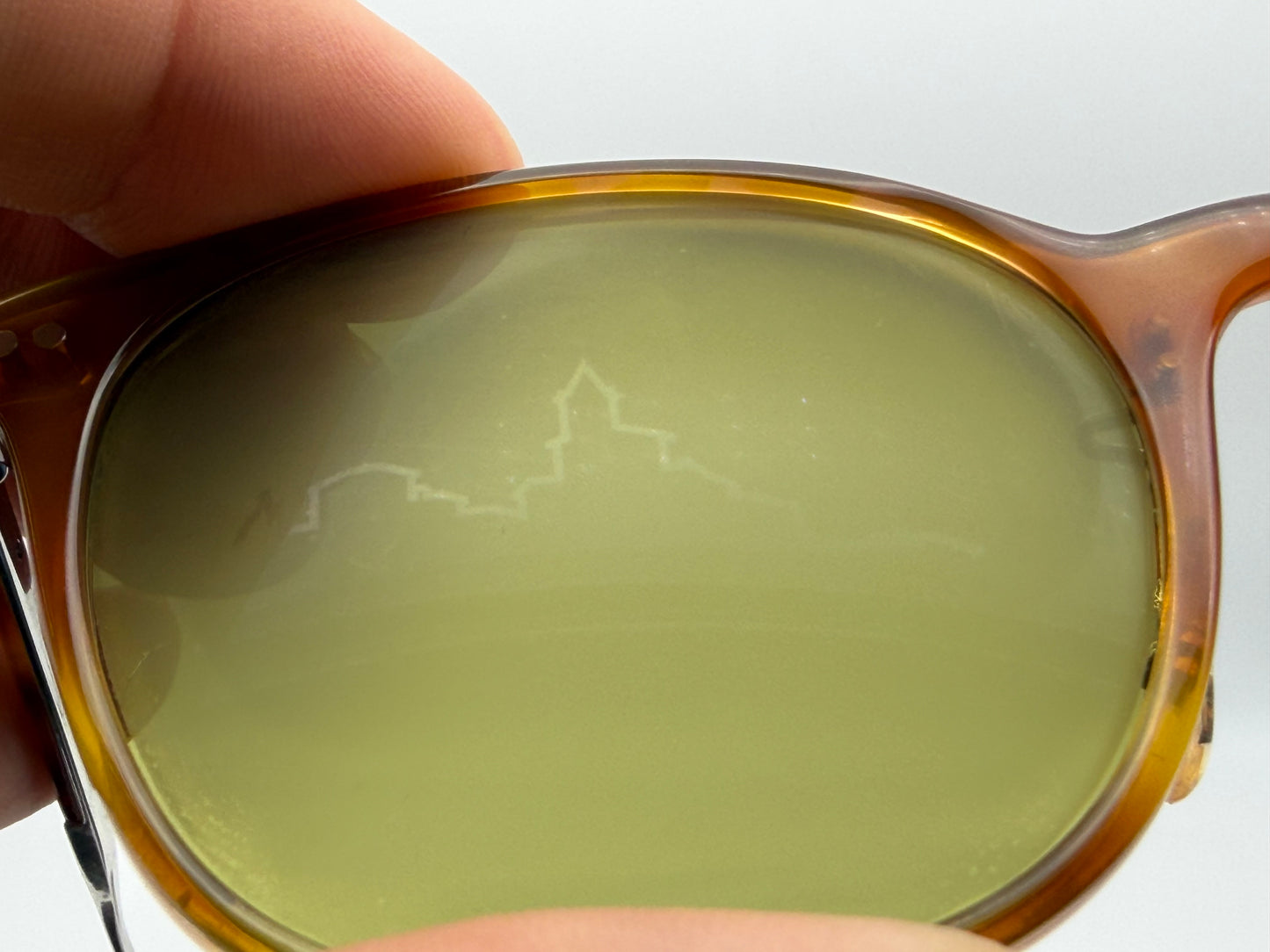 Oliver Peoples Gerardo 51mm OV 5482S 14084C Vintage LBR/Brushed Silver Green Photochromic Vintage Sunglasses Missing Box