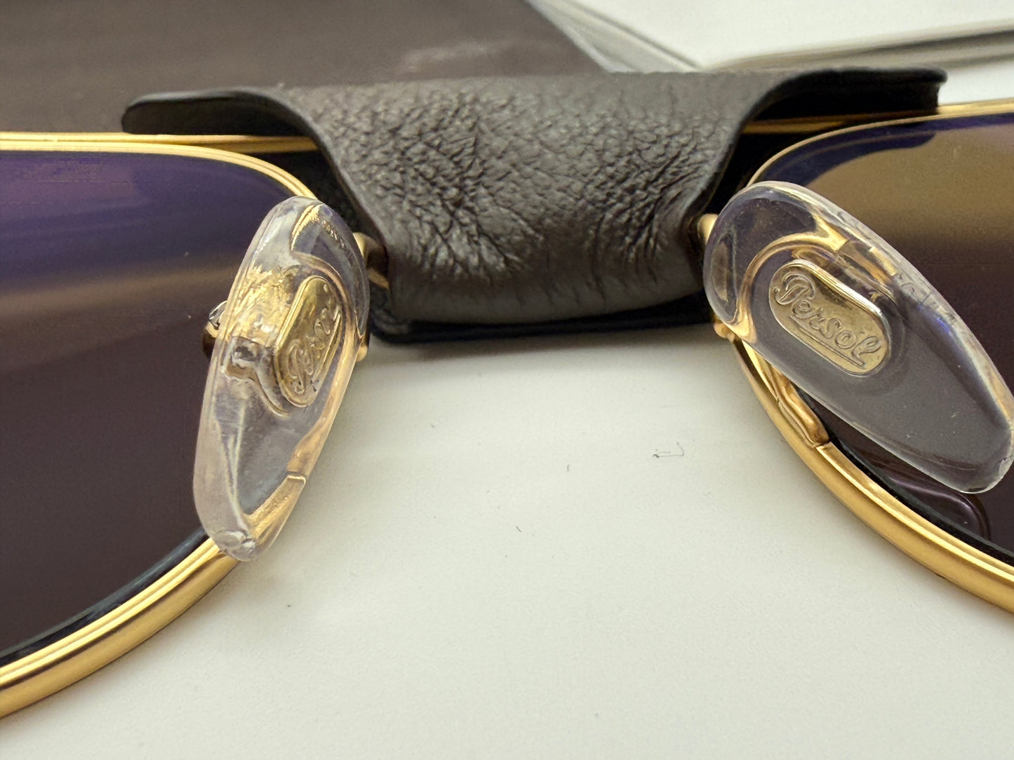 Persol PO 1013 SZ - Protector 53mm Gold / Brown Polarized Glass Itlay NEW