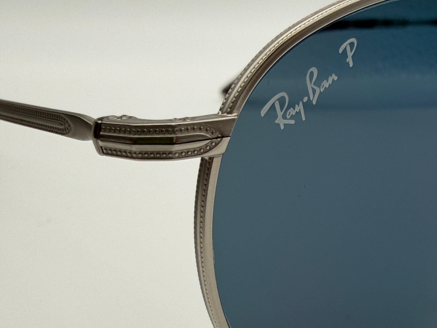 Ray-Ban Round Double Bridge Titanium 50mm Demi Gloss Blue Mirror Gold RB 9165 Japan NEW