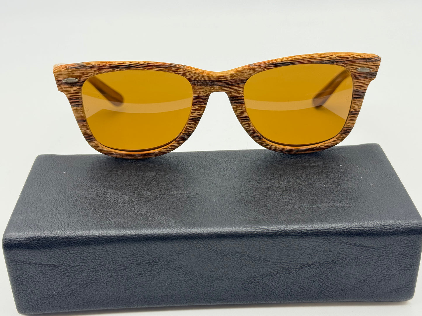 Vintage Ray-Ban Wayfarer Woodies 50mm L1582 Driftwood B-15