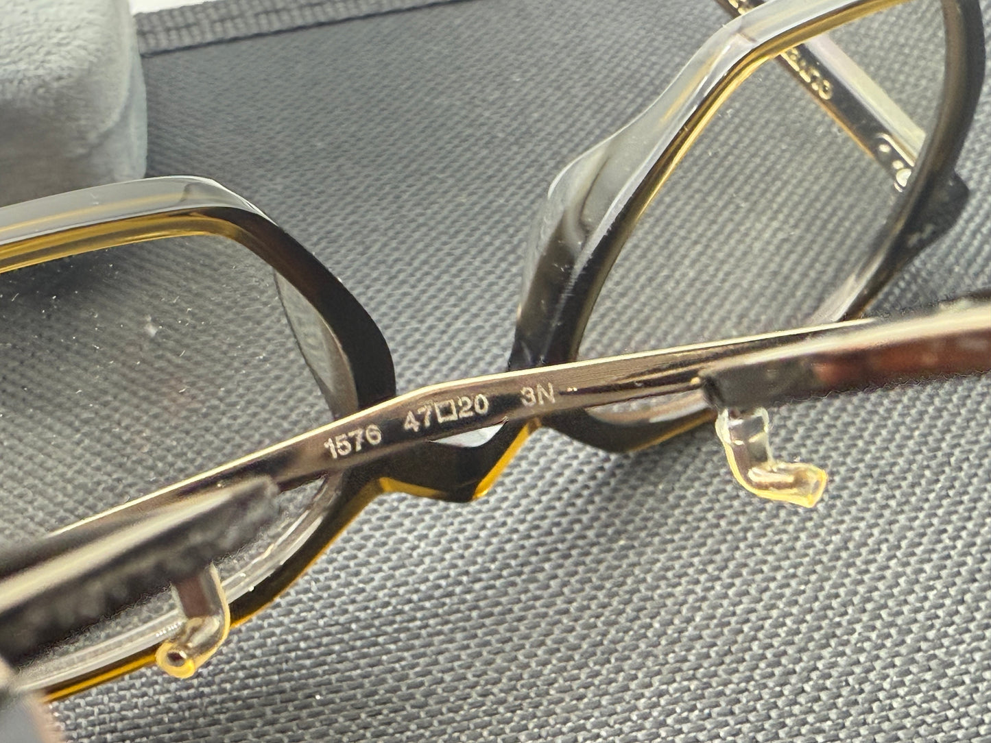 Oliver Peoples G. Ponti 5 47mm Dark Military Olive / Brown Antique Gold clip OV 5489 1576 JAPAN NEW