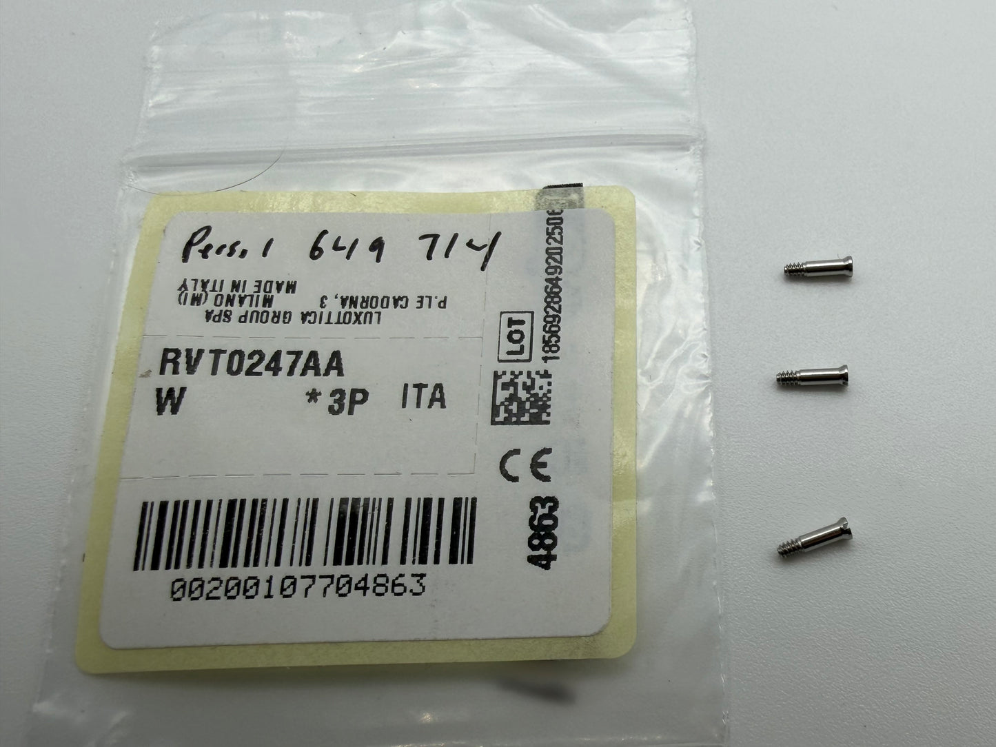 Persol Hinge Screws fits PO 0649 2720S 0714SM Sunglasses Replacement Temple Hinge Screws Genuine